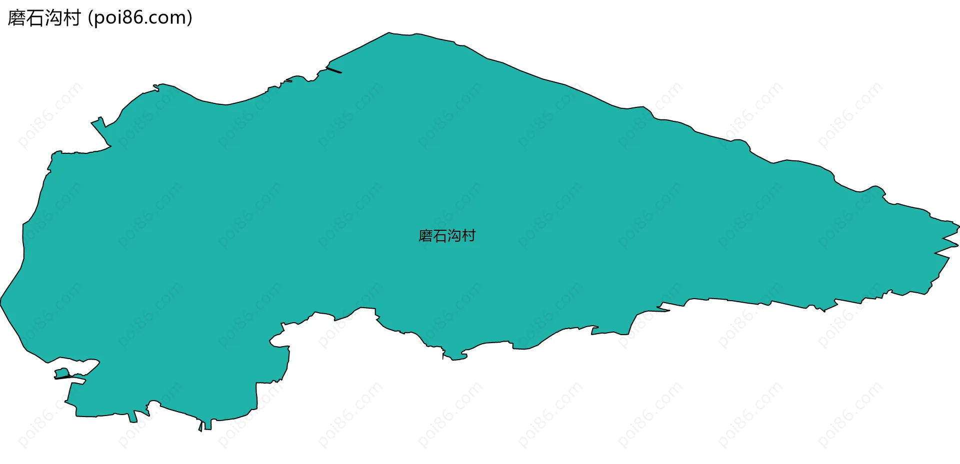 磨石沟村边界地图