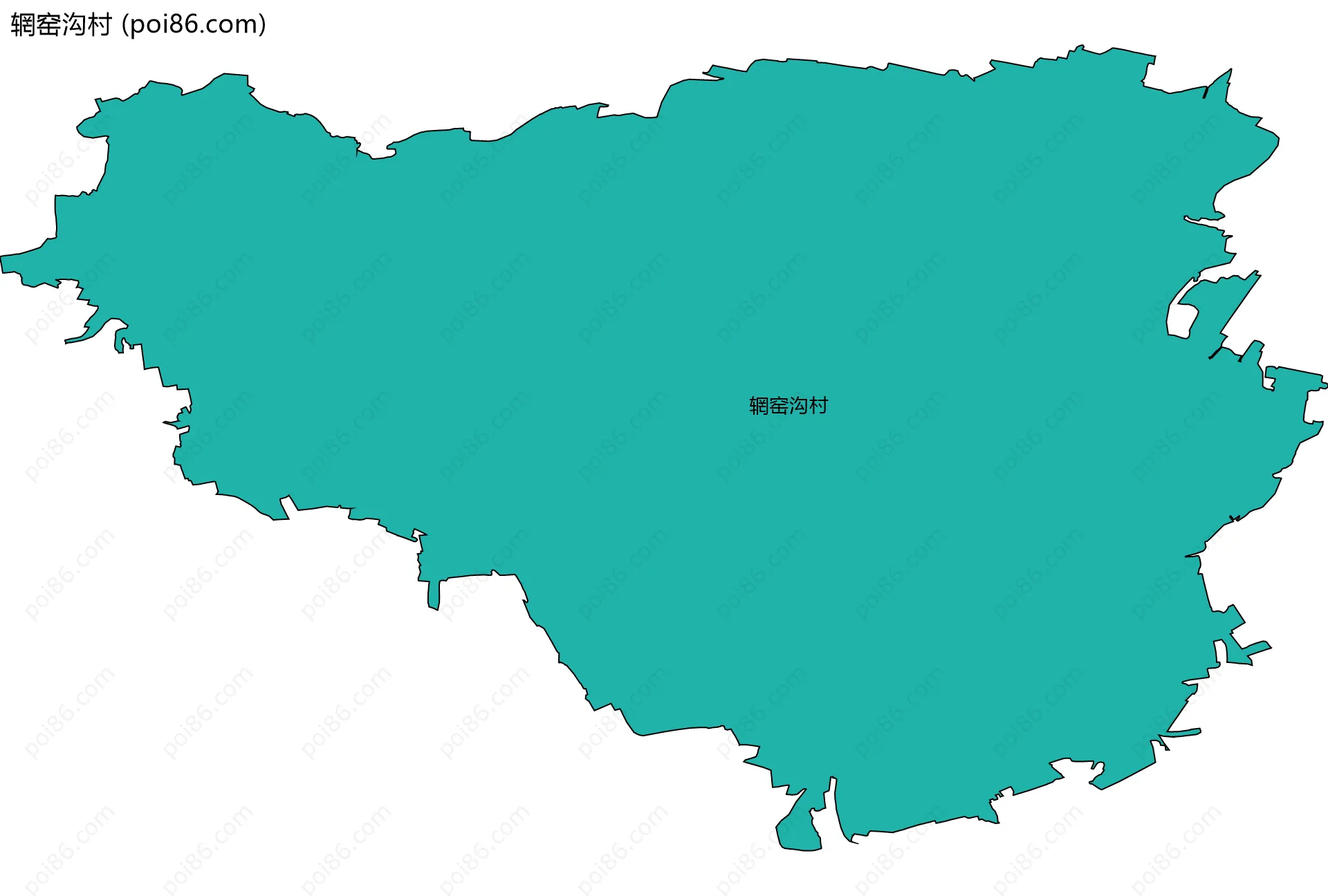 辋窑沟村边界地图
