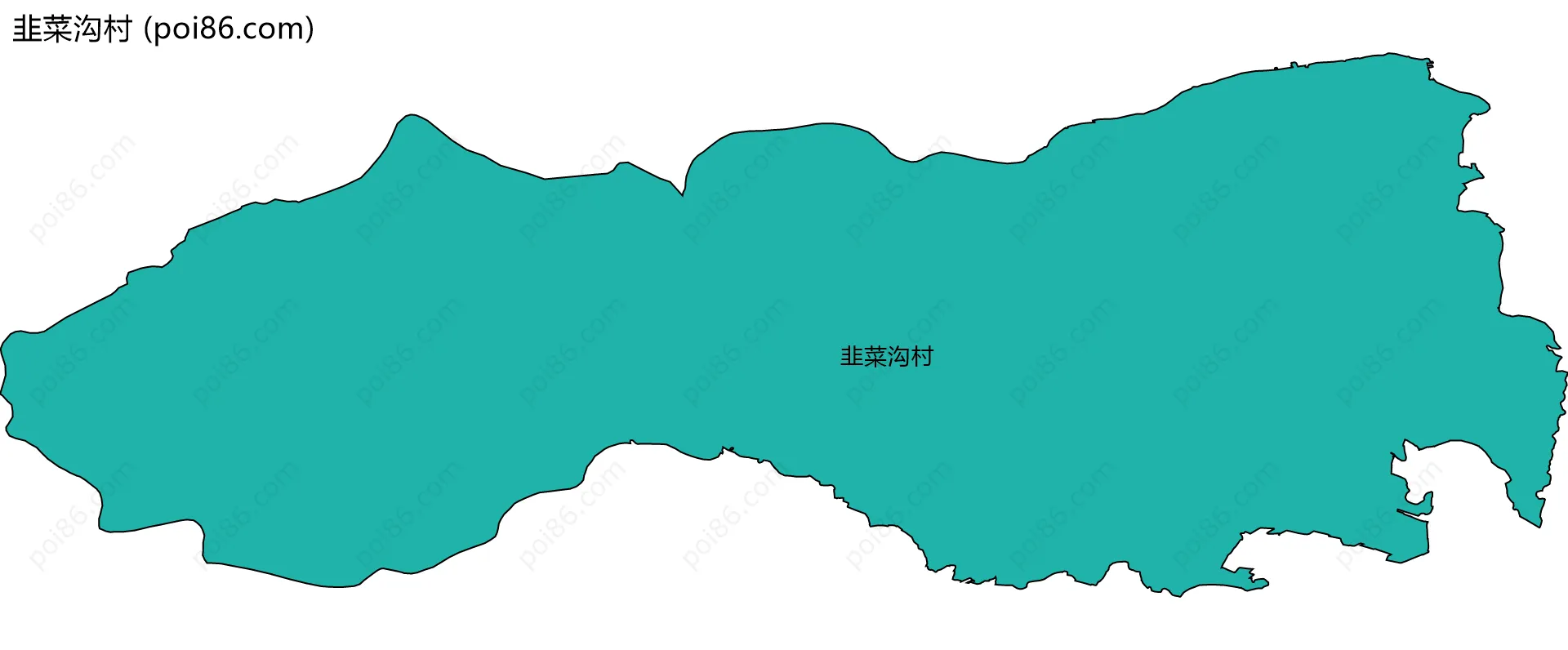 韭菜沟村边界地图