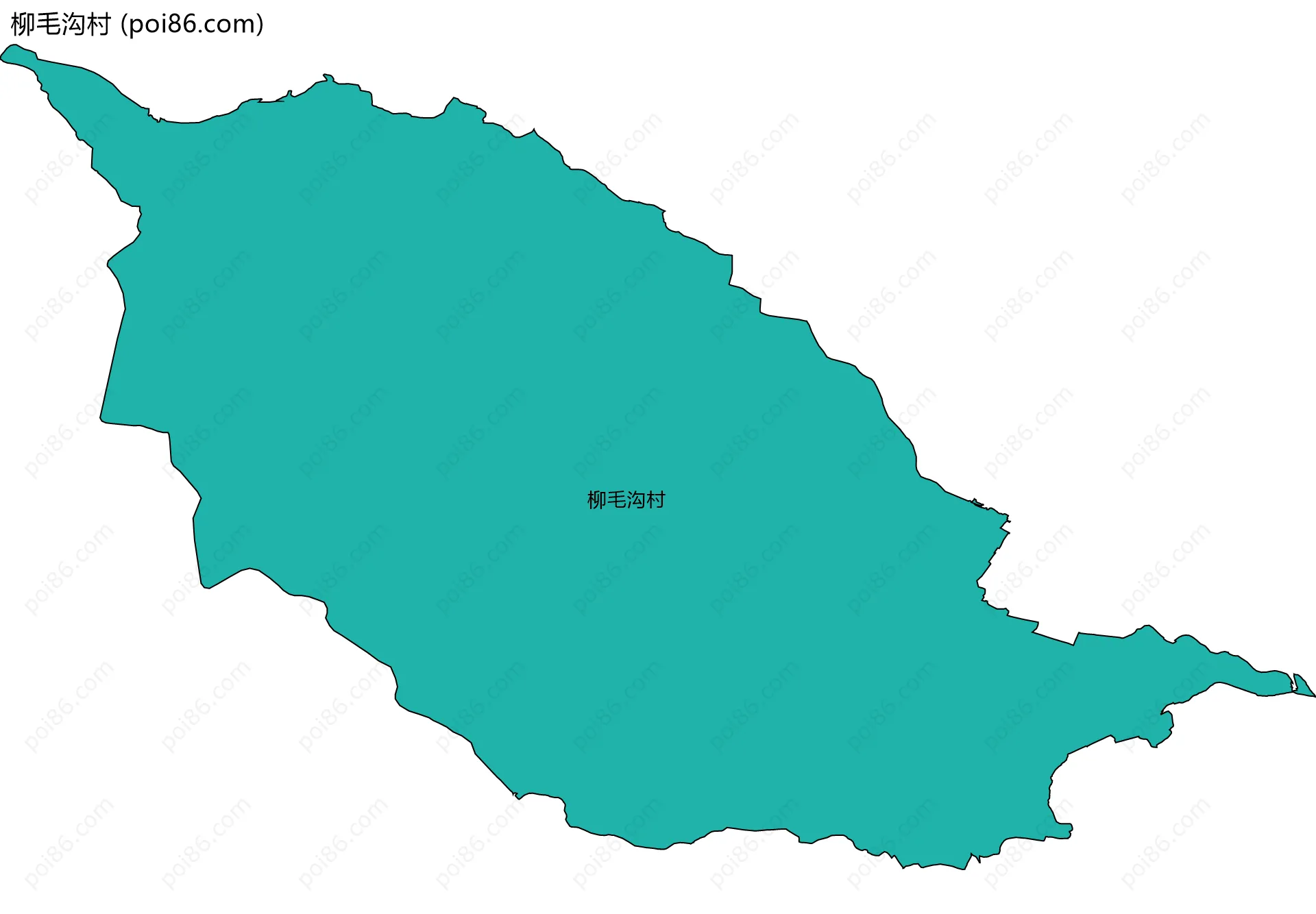 柳毛沟村边界地图