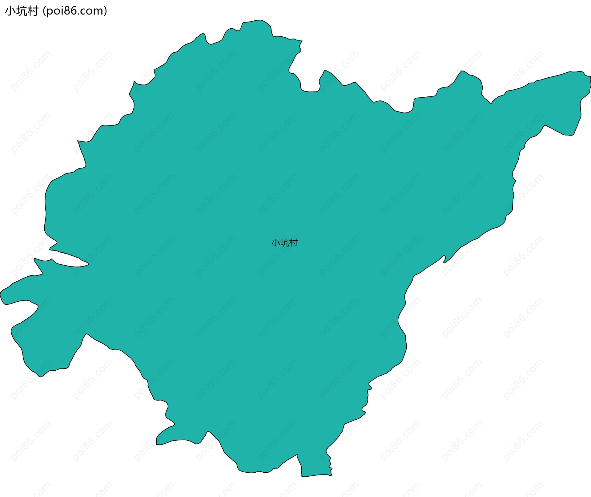 小坑村边界地图