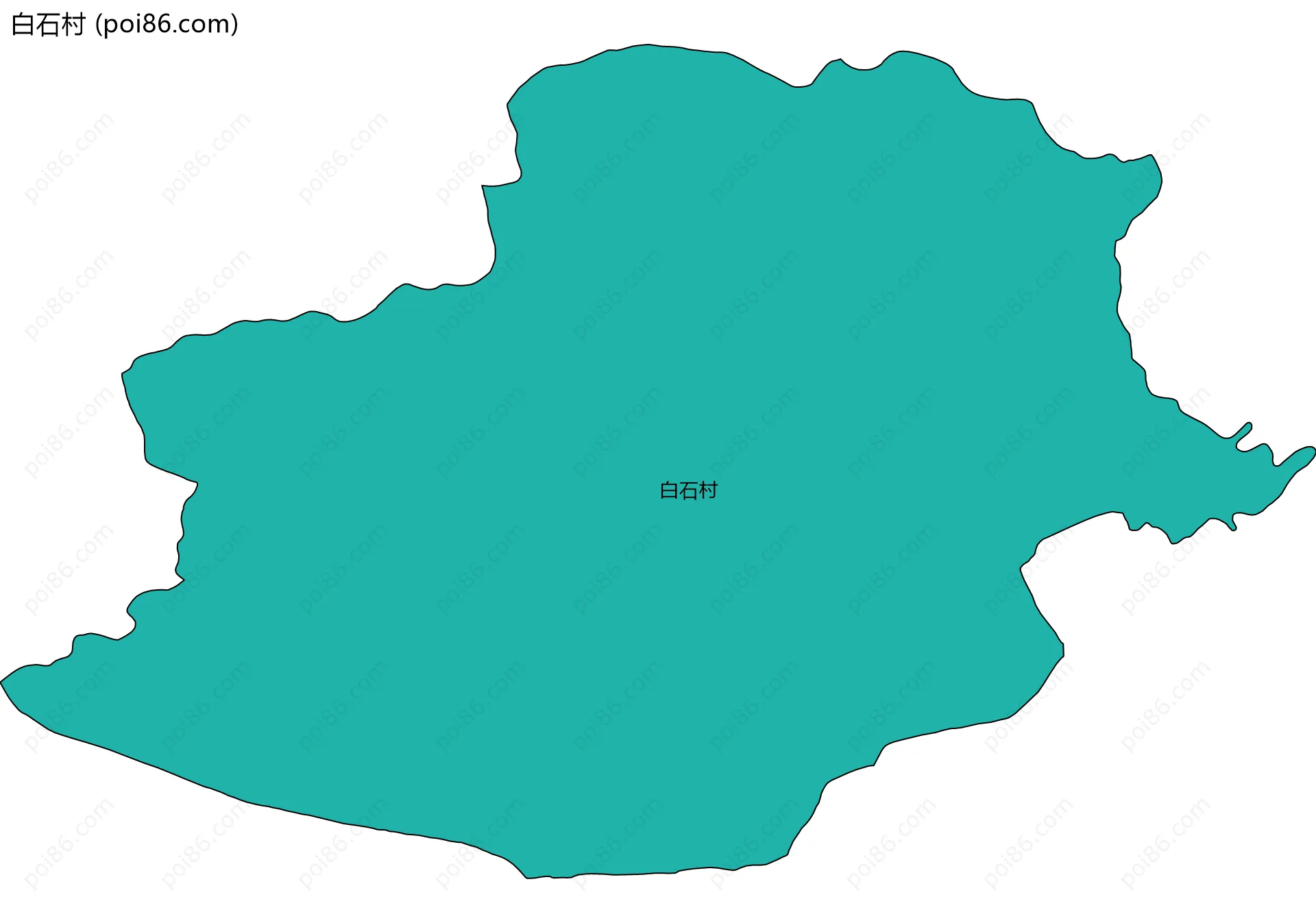 白石村边界地图