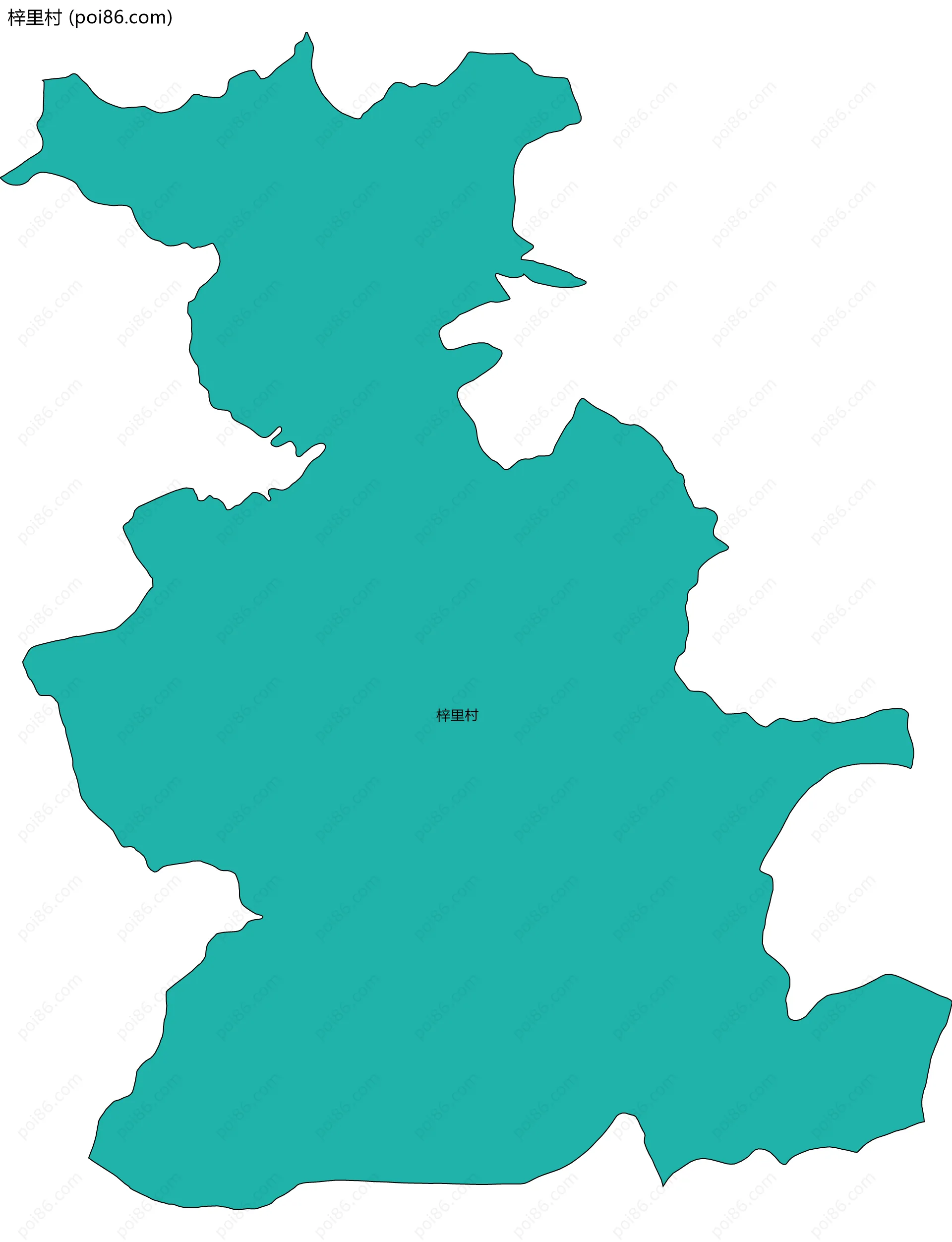 梓里村边界地图