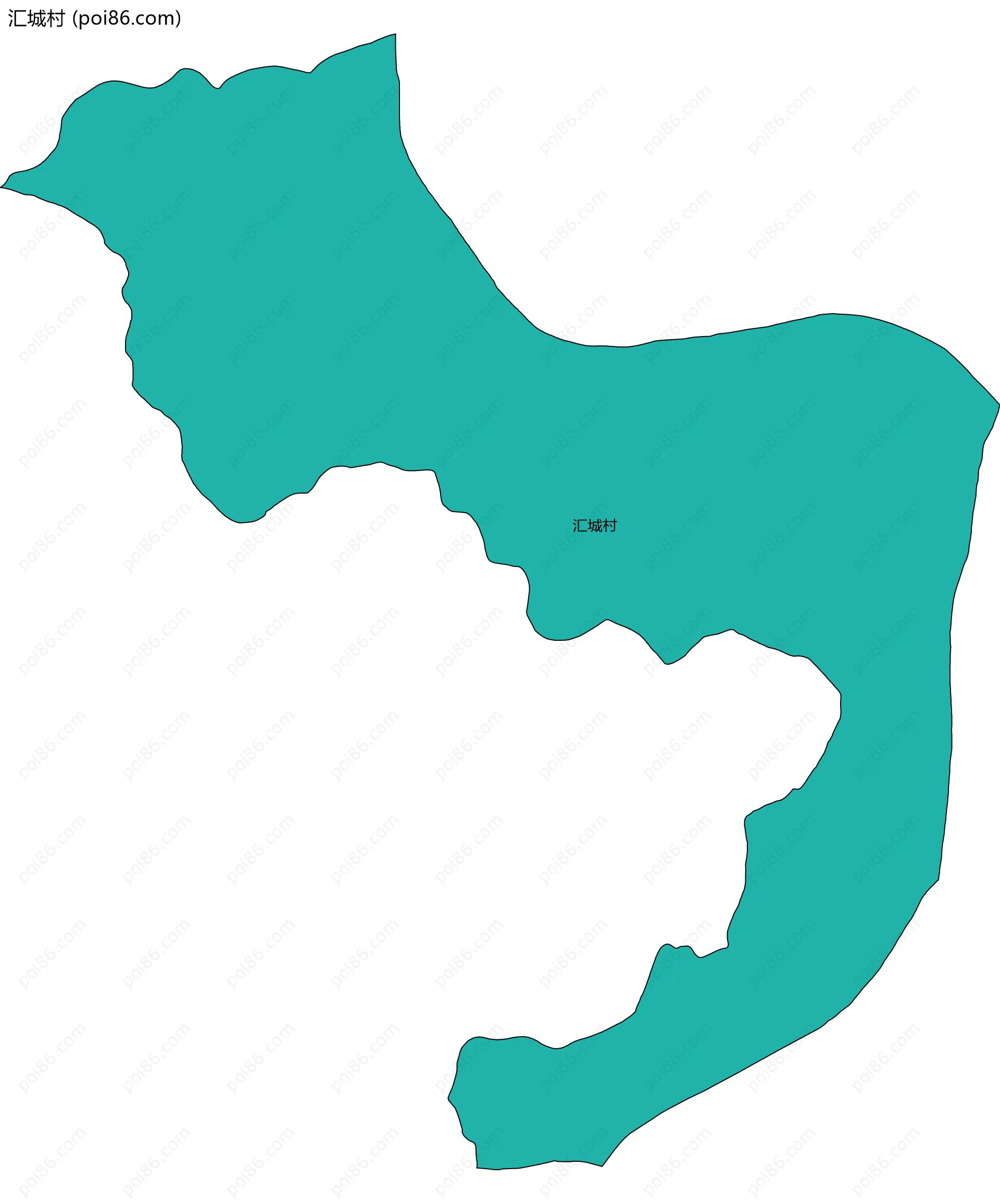 汇城村边界地图