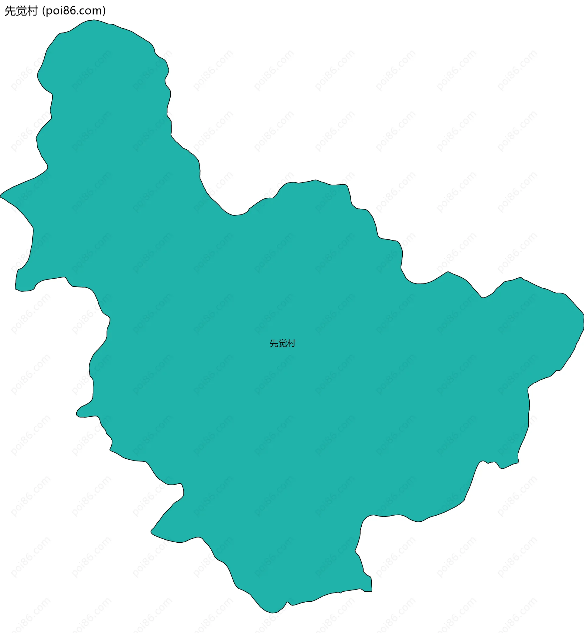 先觉村边界地图
