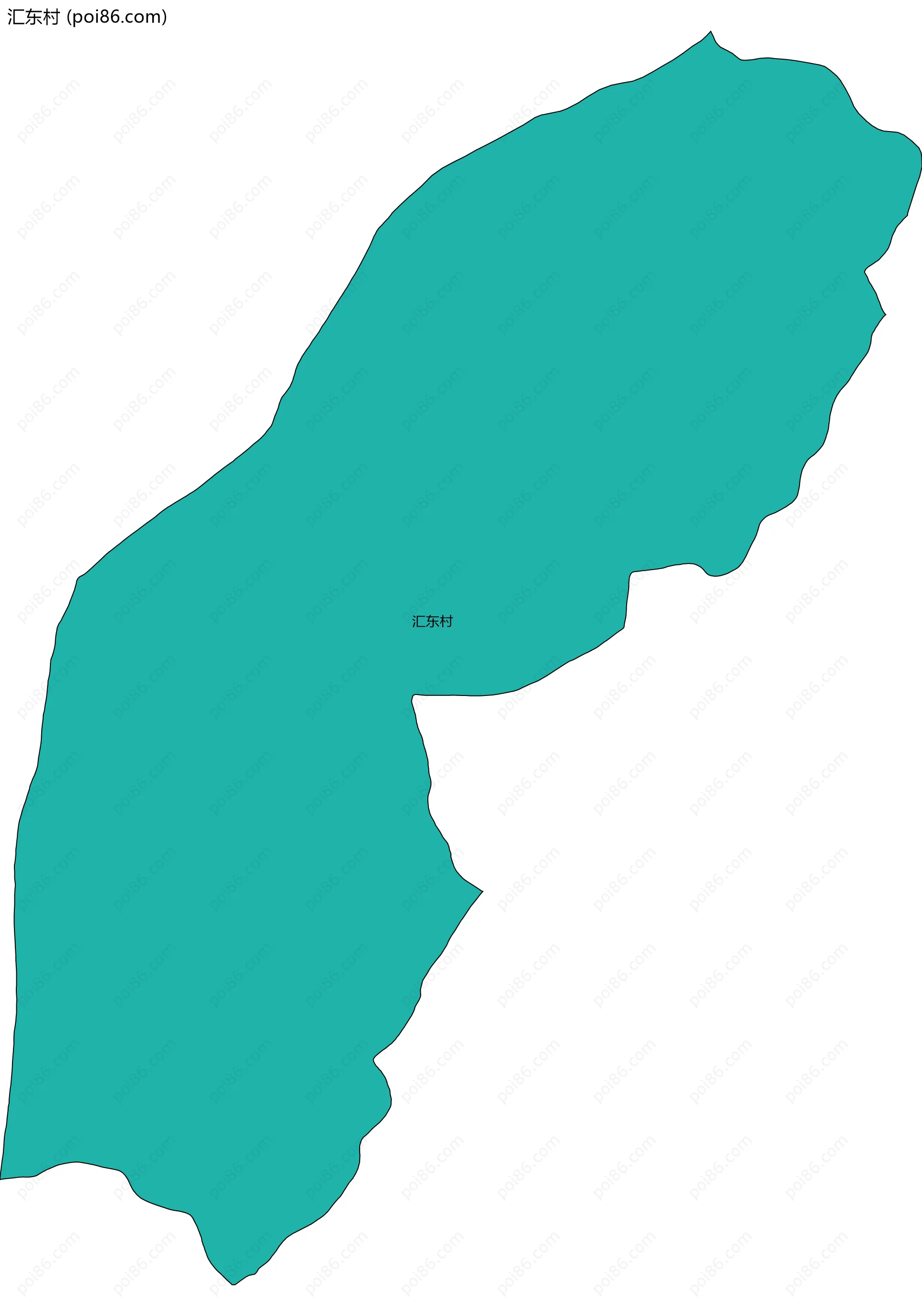 汇东村边界地图