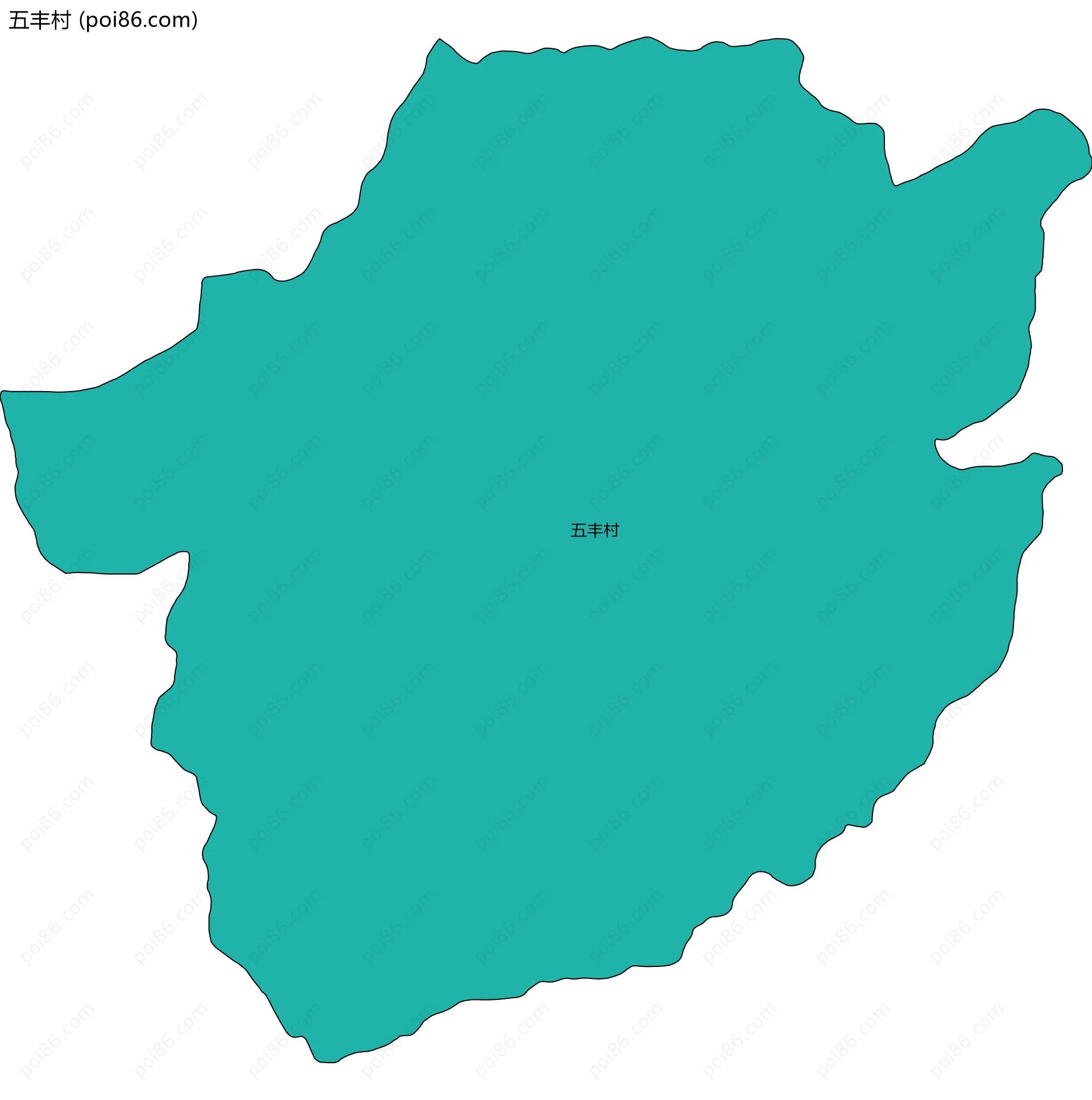 五丰村边界地图