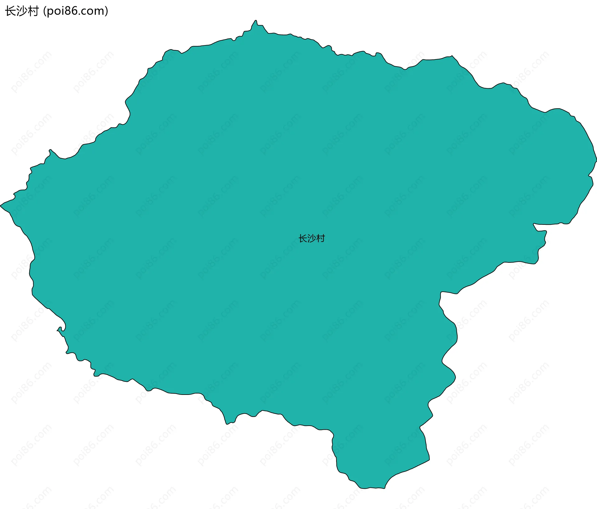 长沙村边界地图