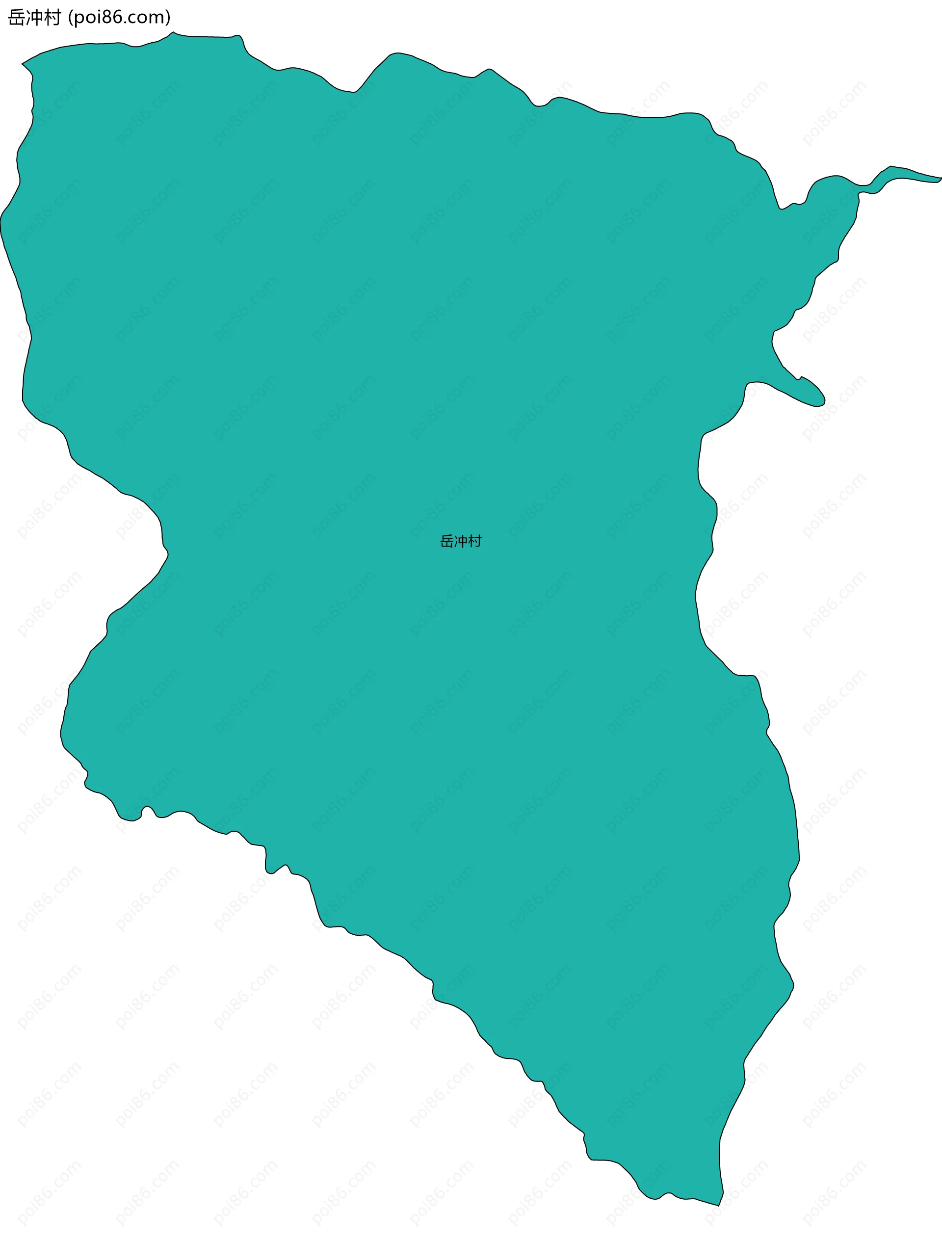 岳冲村边界地图