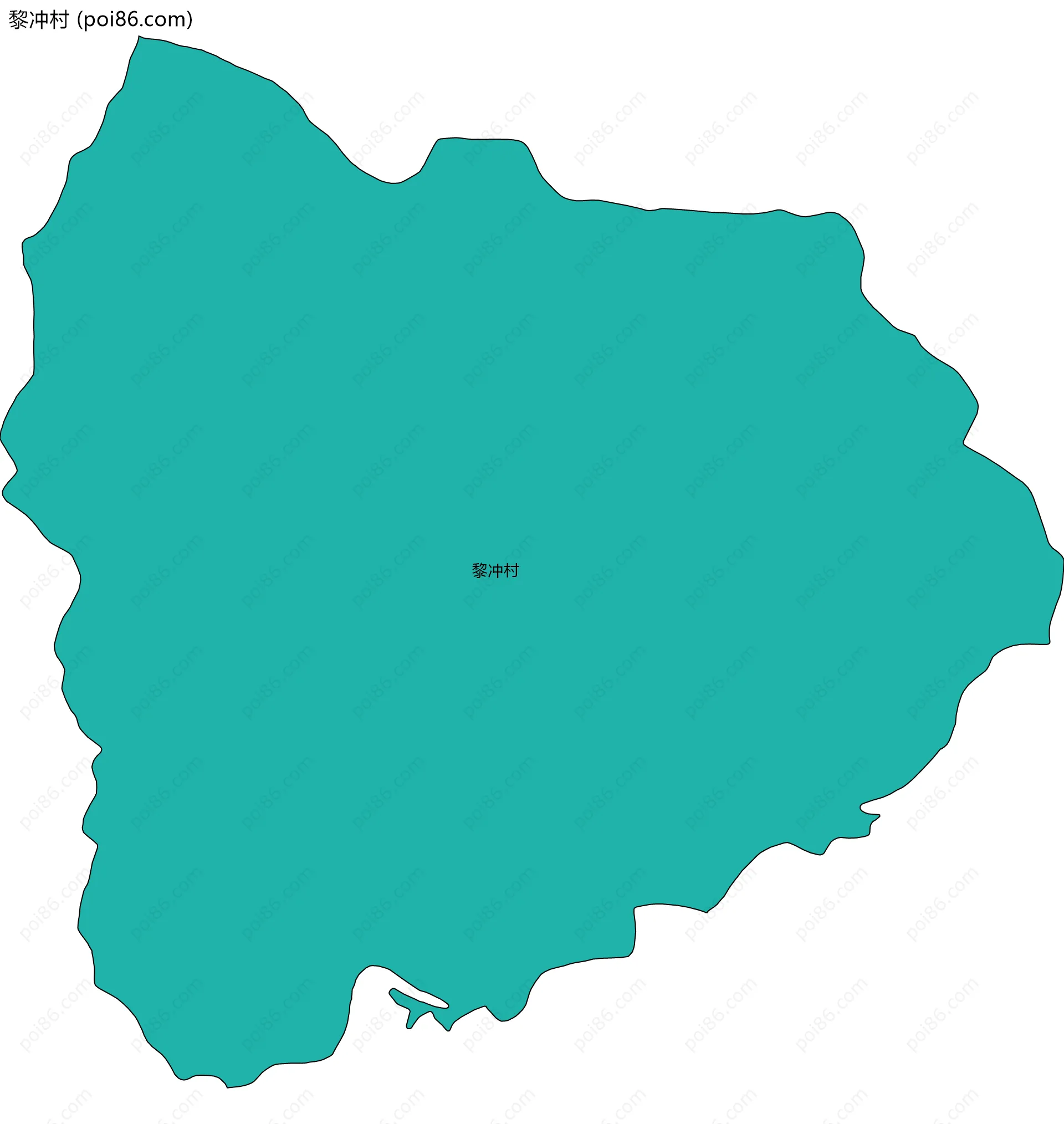 黎冲村边界地图