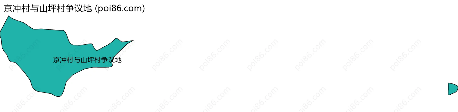 京冲村与山坪村争议地边界地图