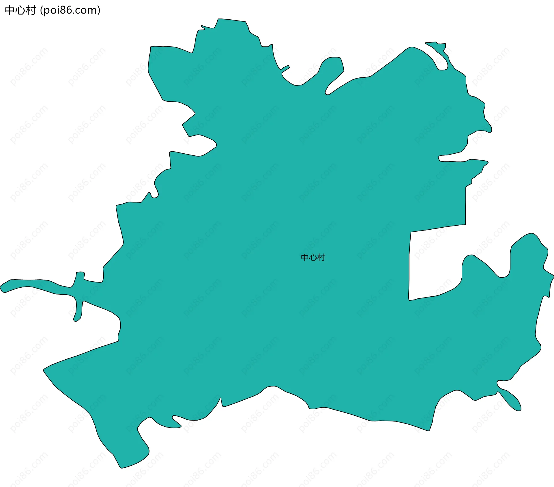 中心村边界地图