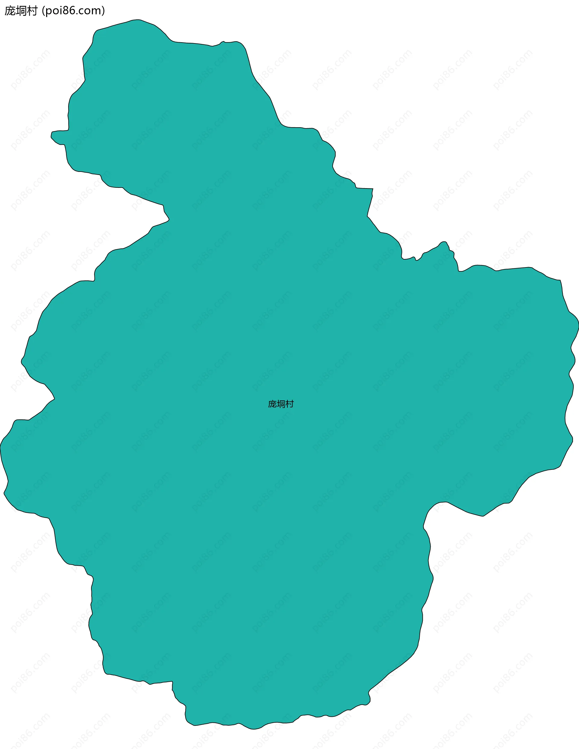 庞垌村边界地图