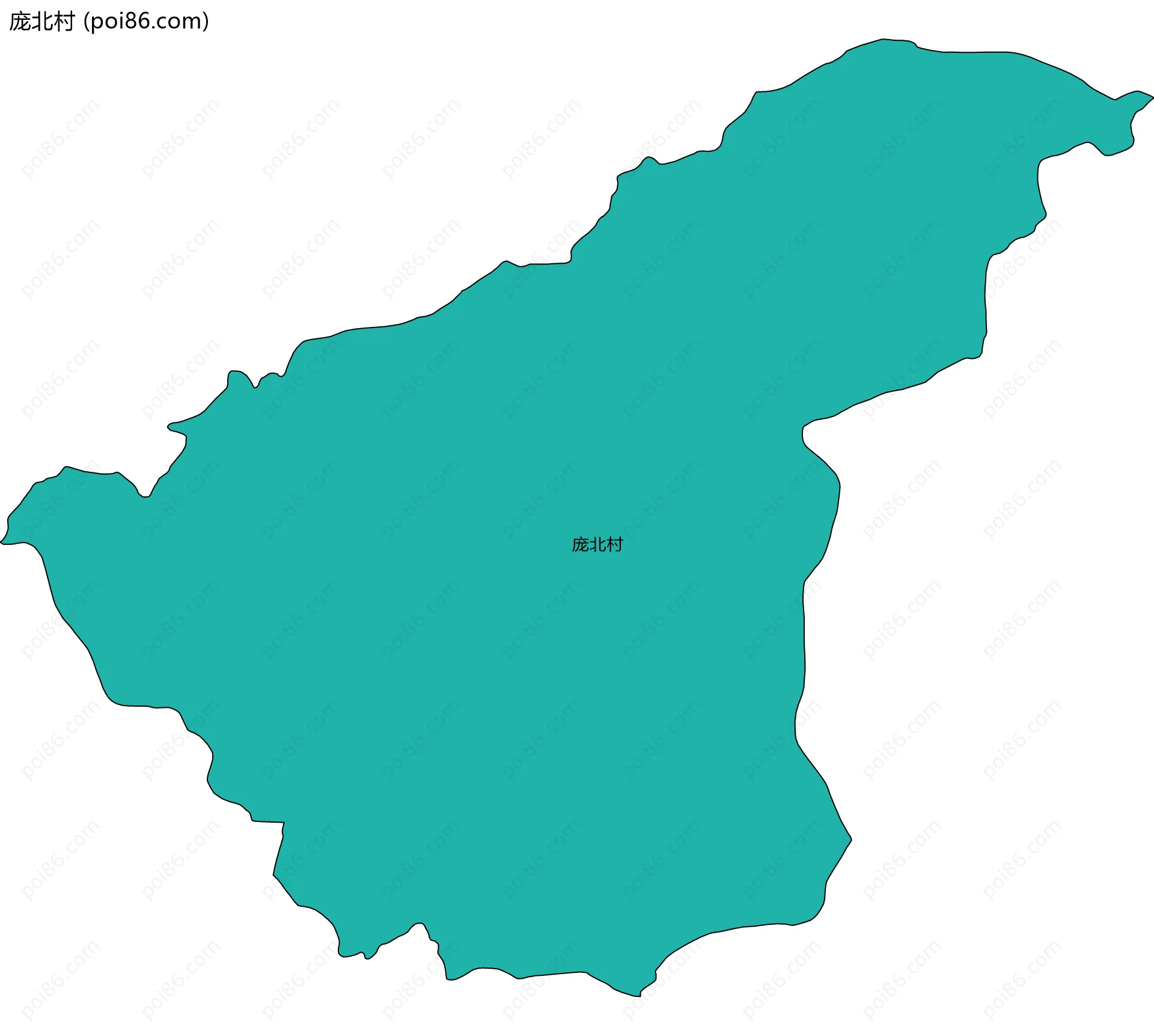 庞北村边界地图