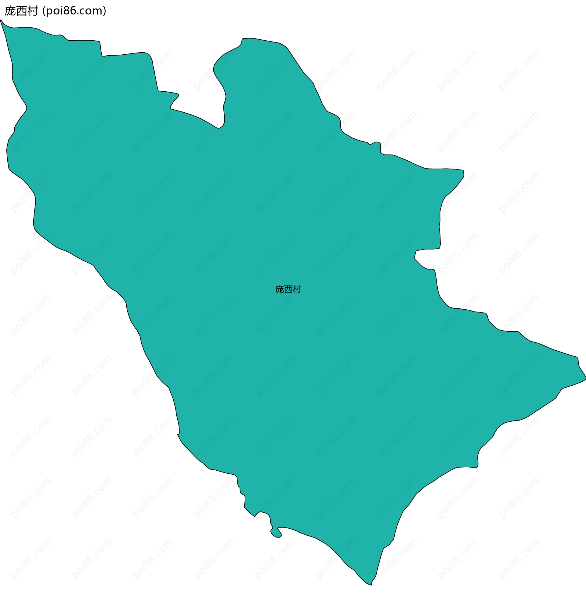 庞西村边界地图