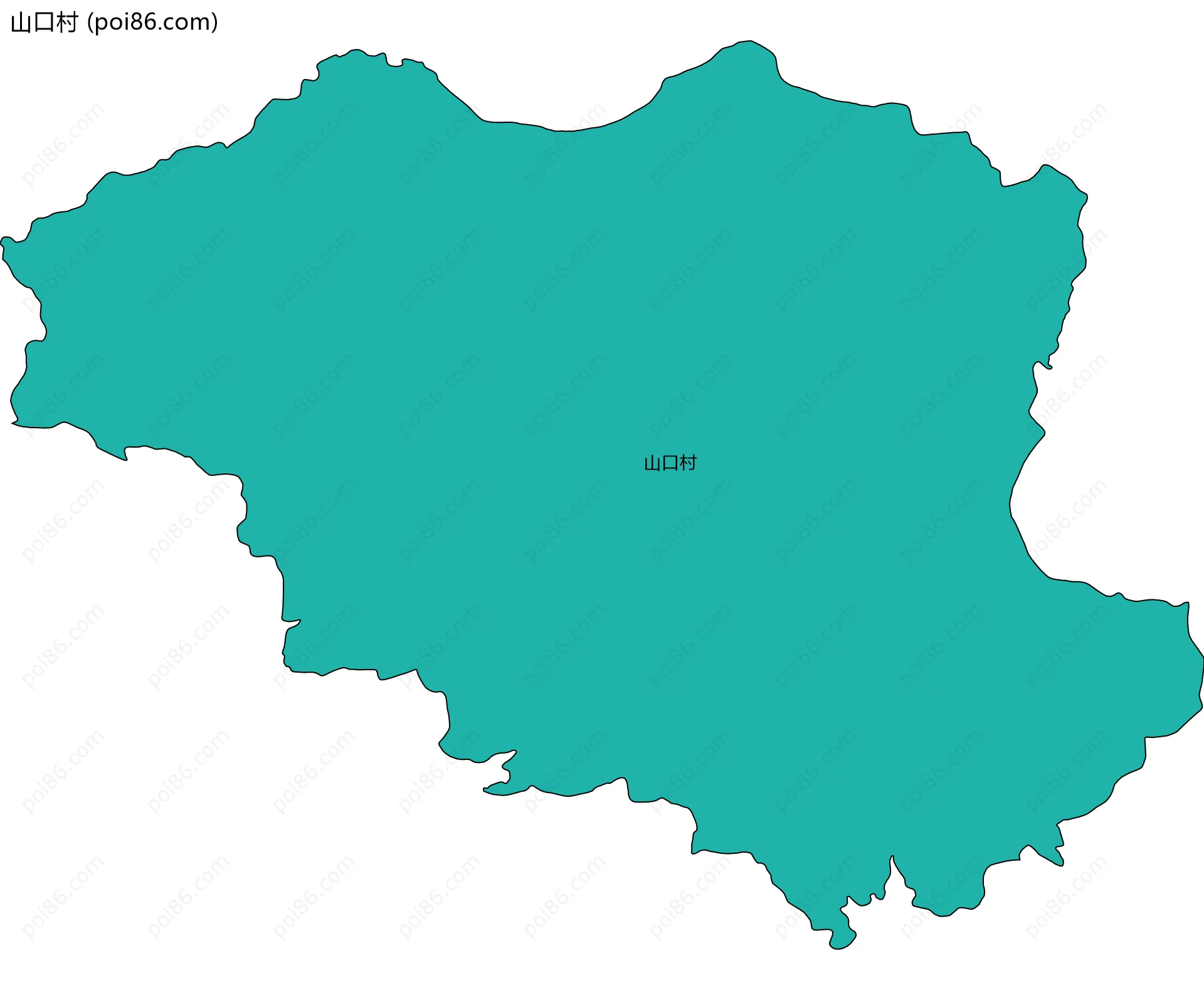山口村边界地图