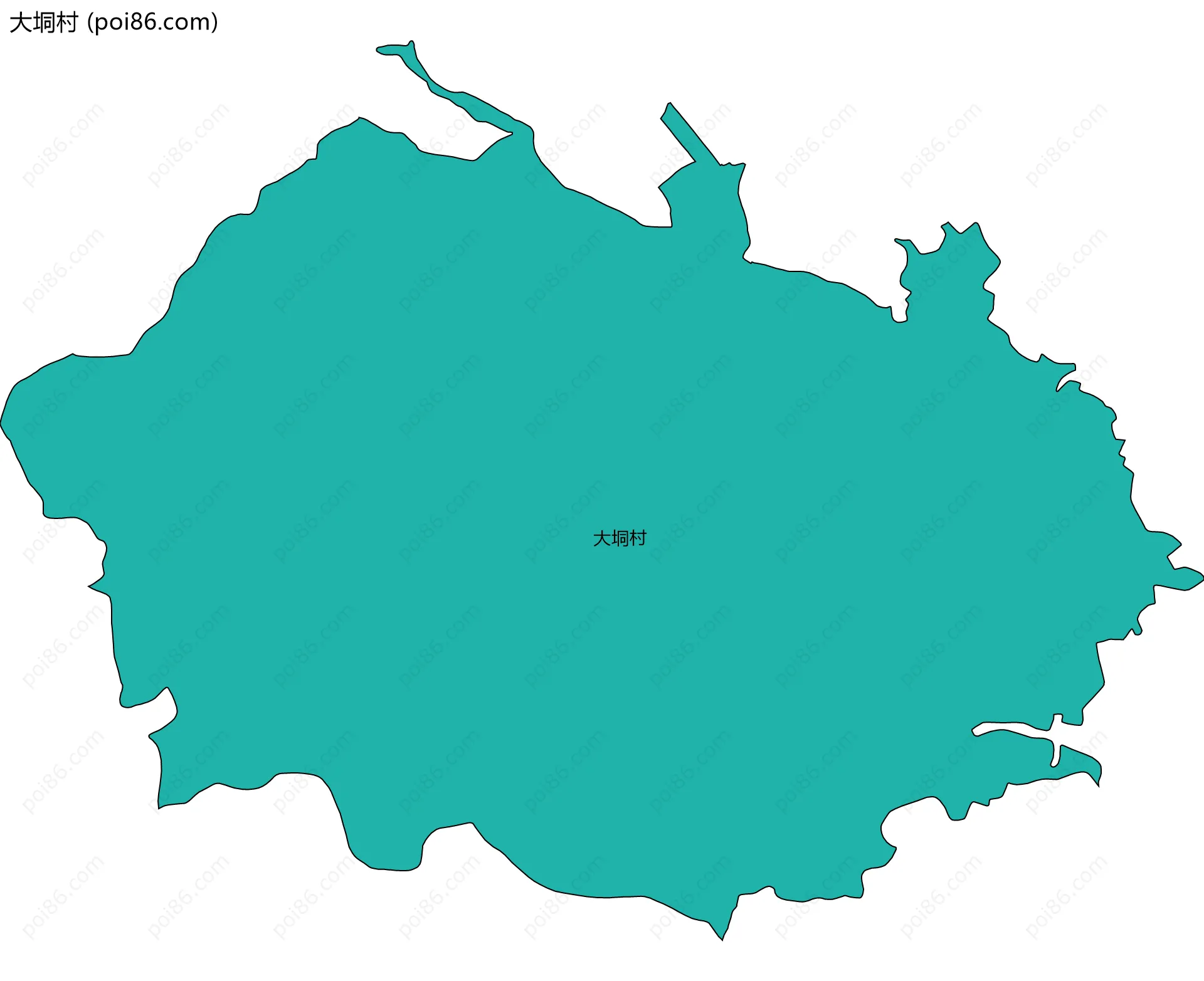 大垌村边界地图