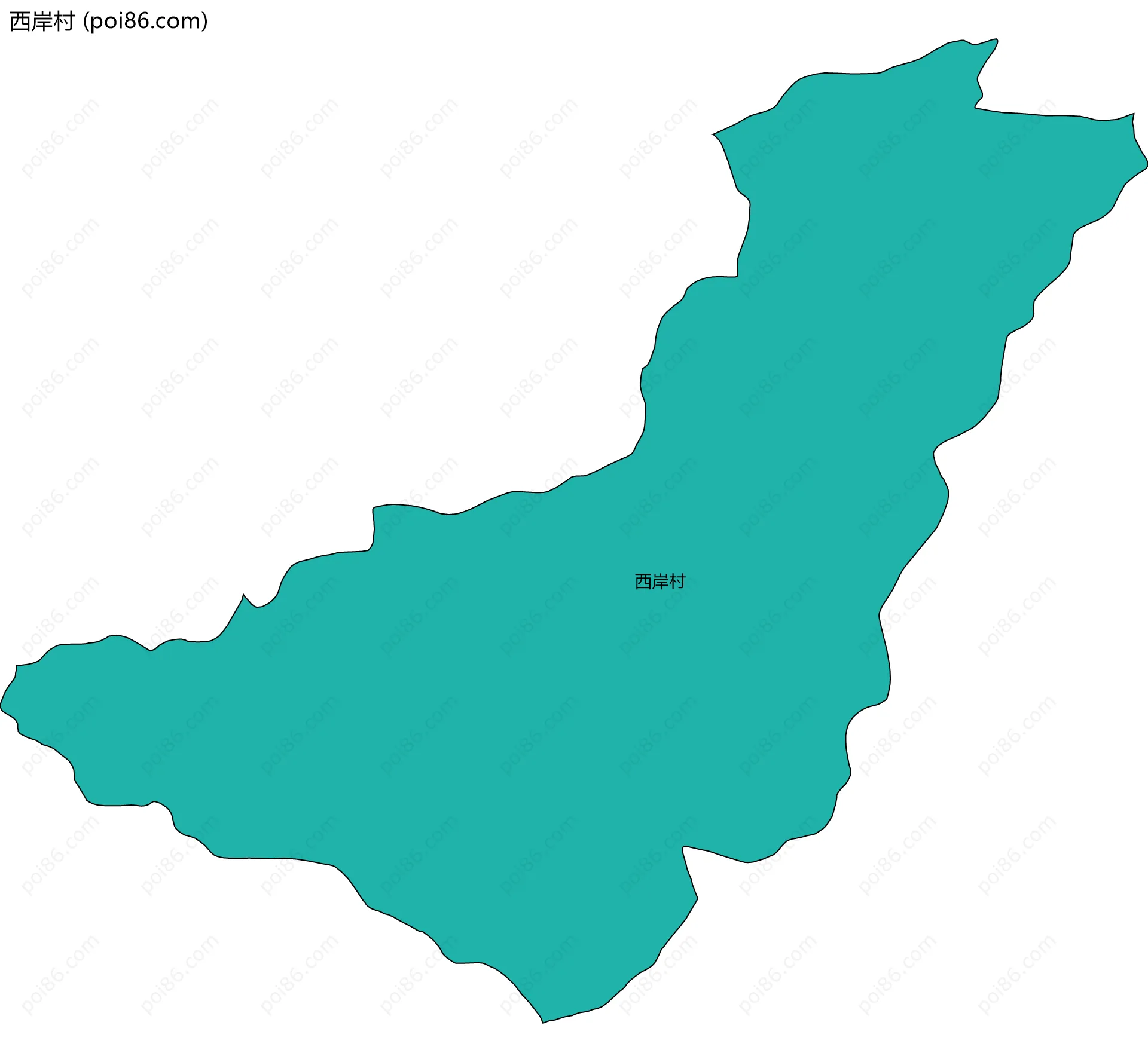 西岸村边界地图