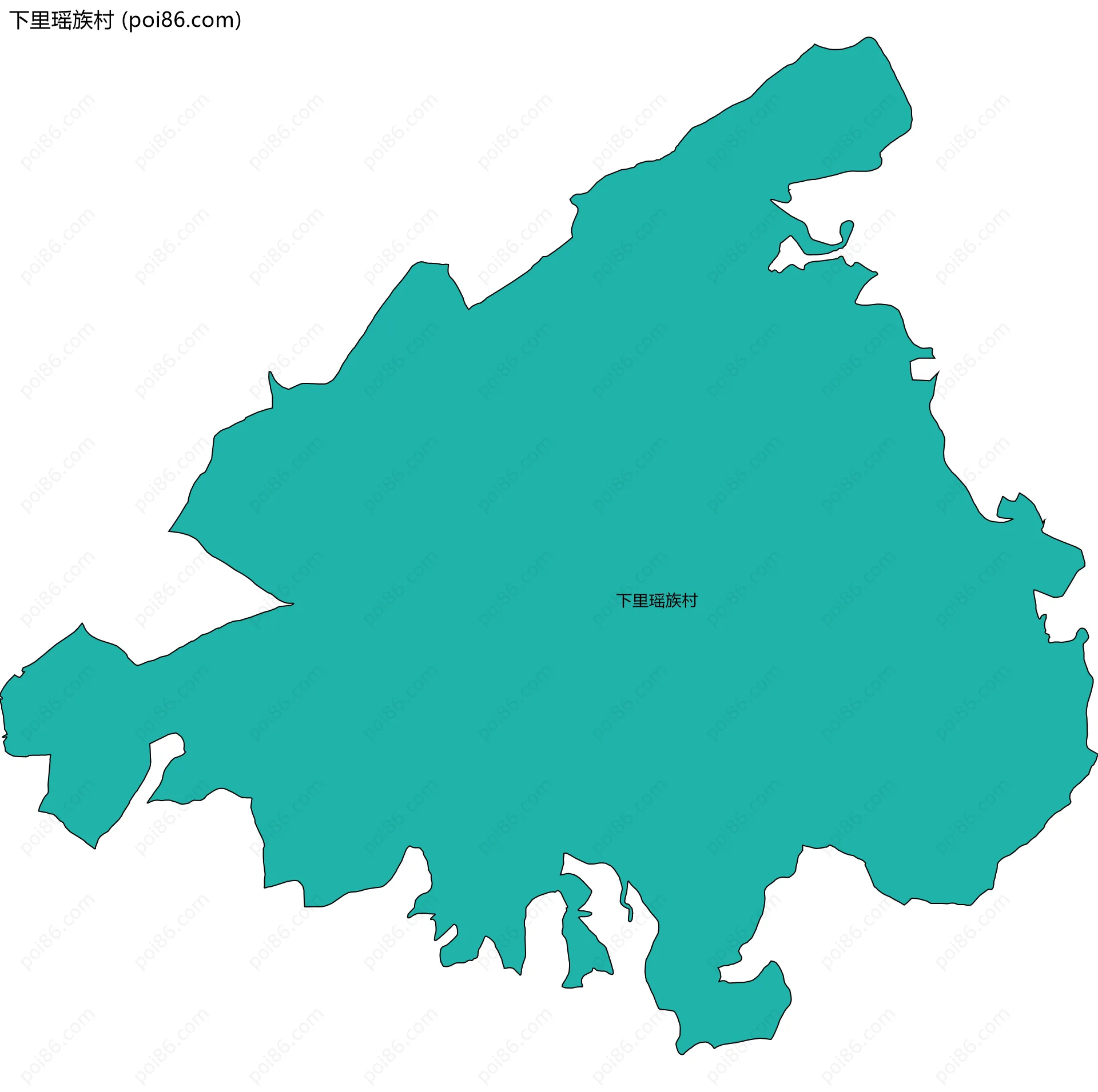 下里瑶族村边界地图