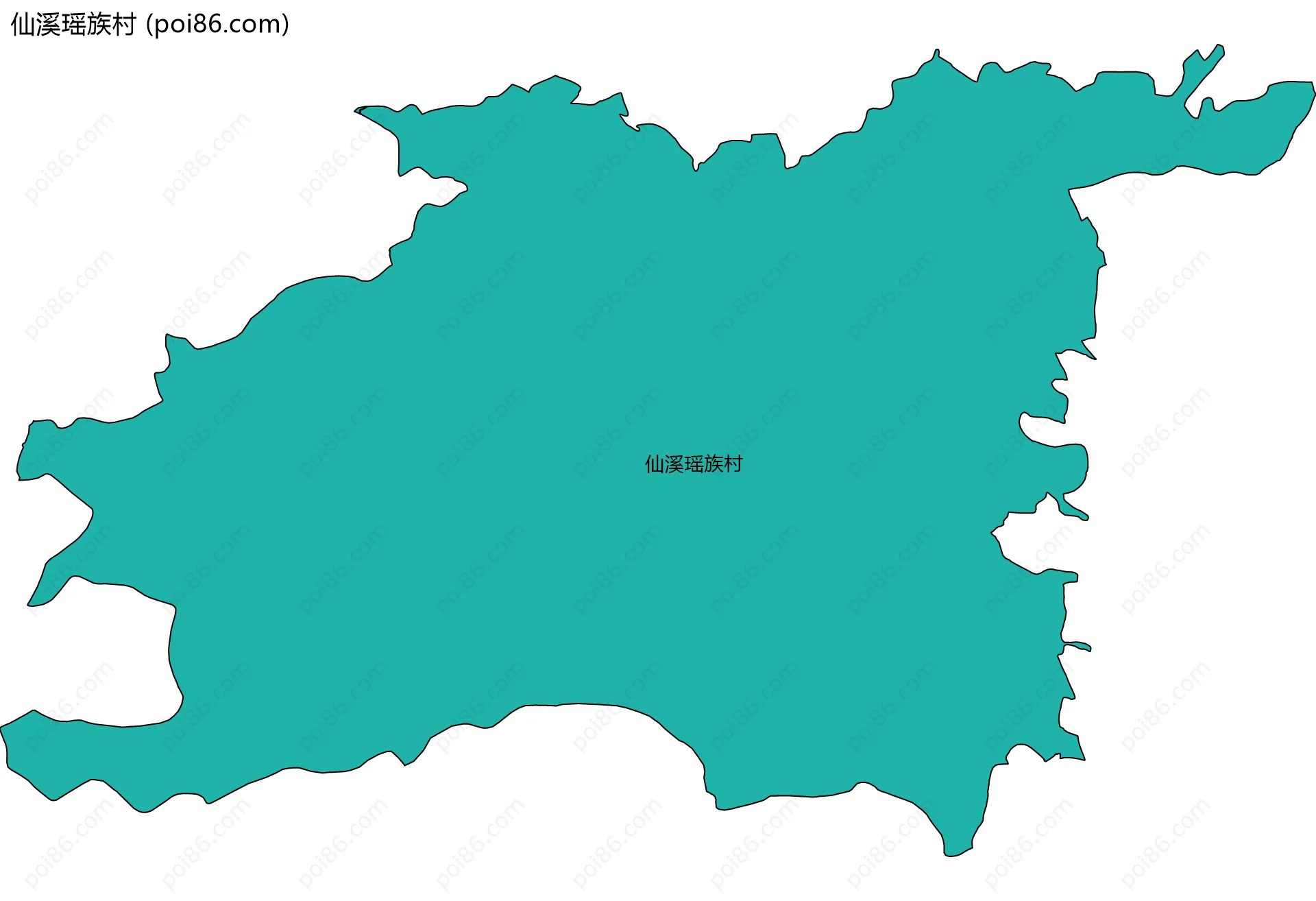 仙溪瑶族村边界地图