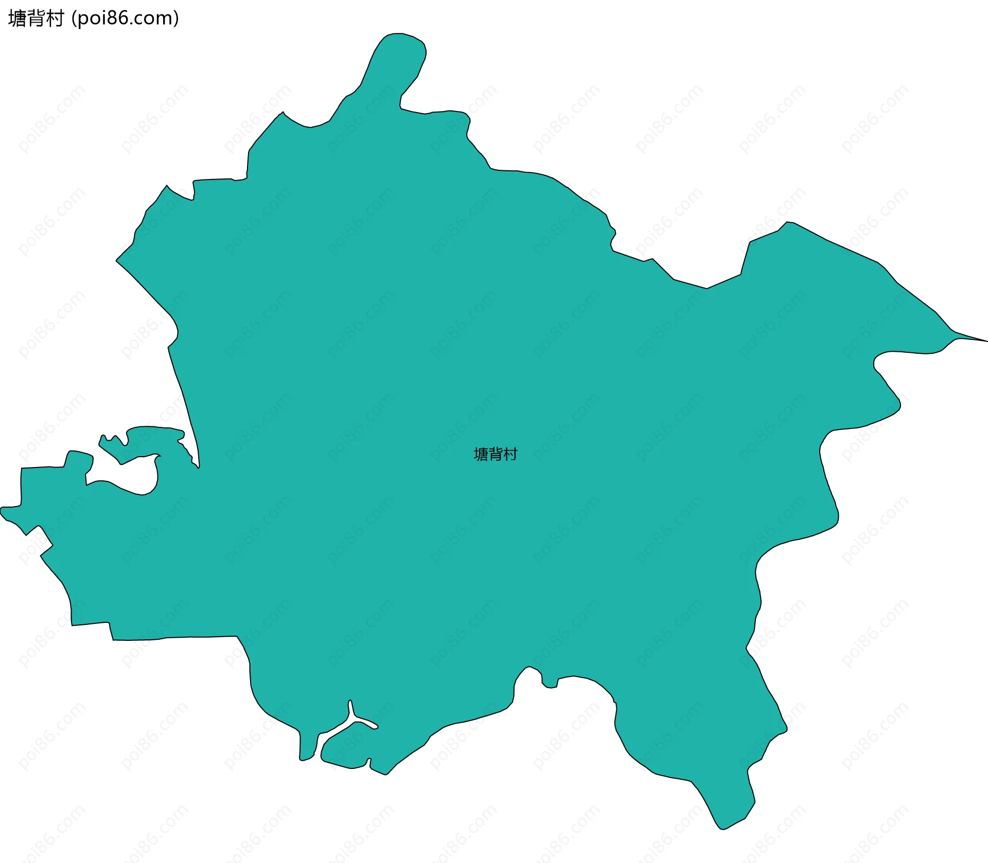 塘背村边界地图