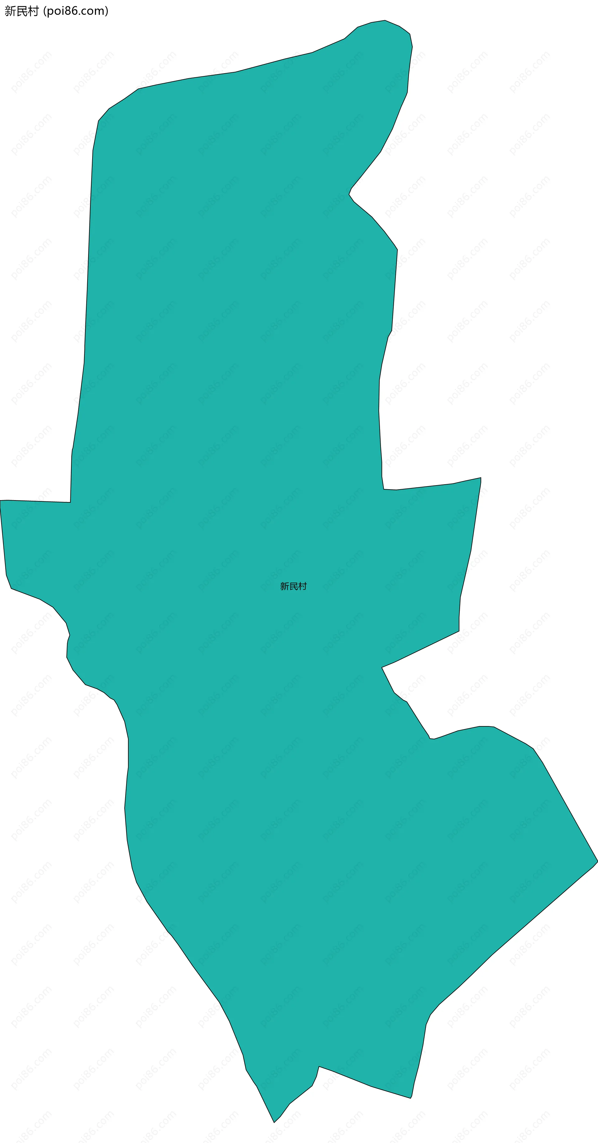 新民村边界地图