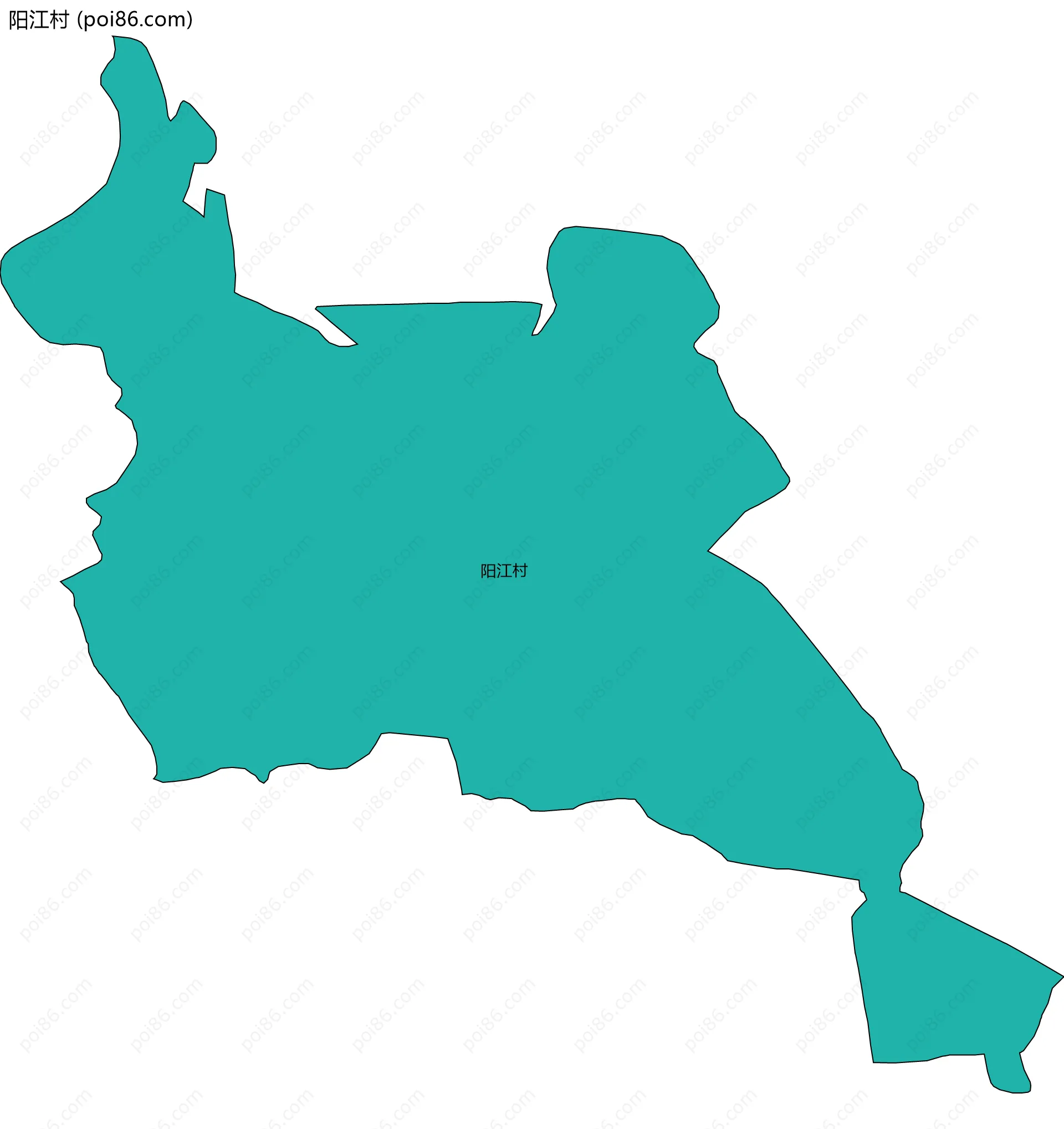 阳江村边界地图