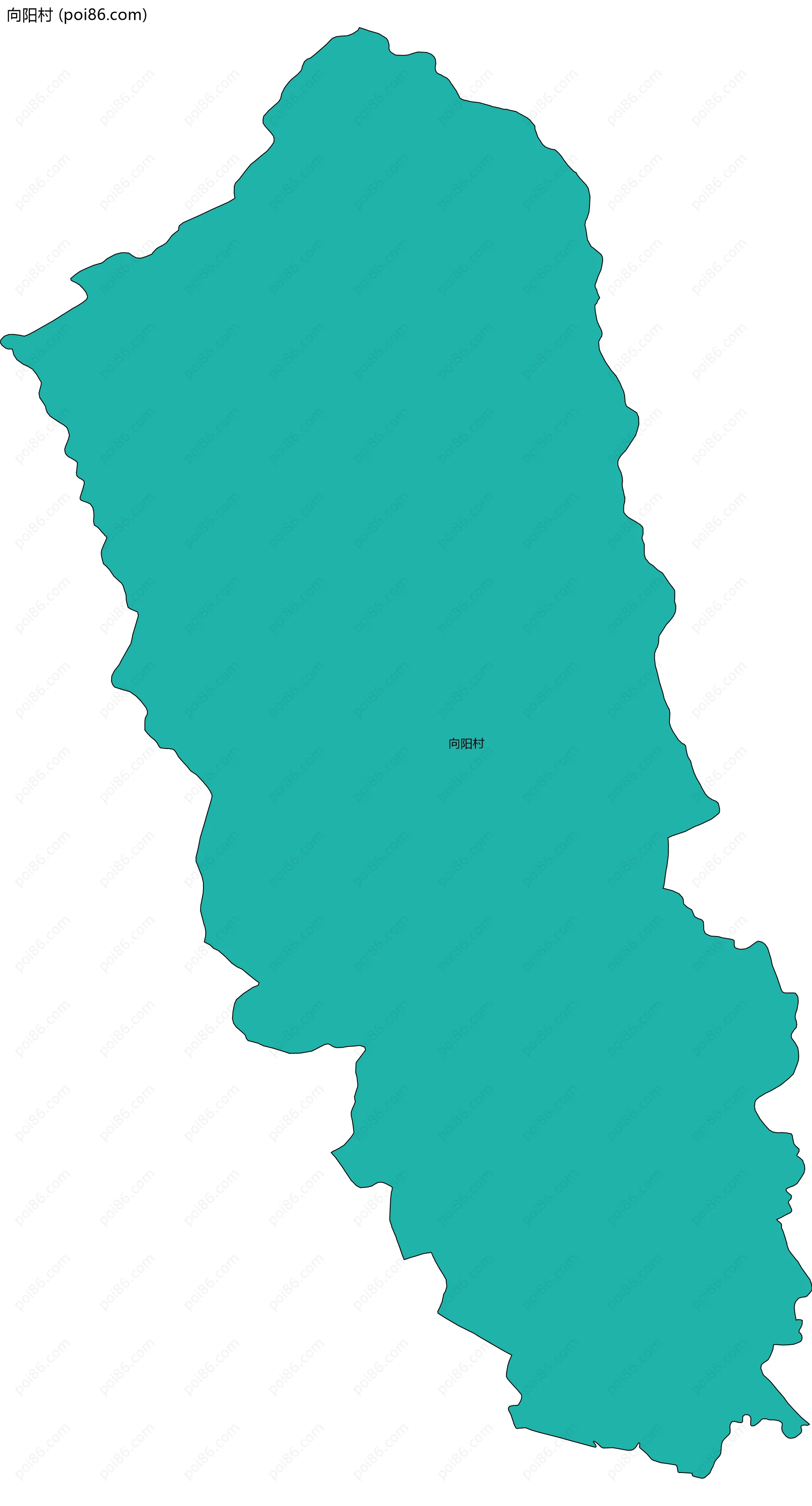 向阳村边界地图