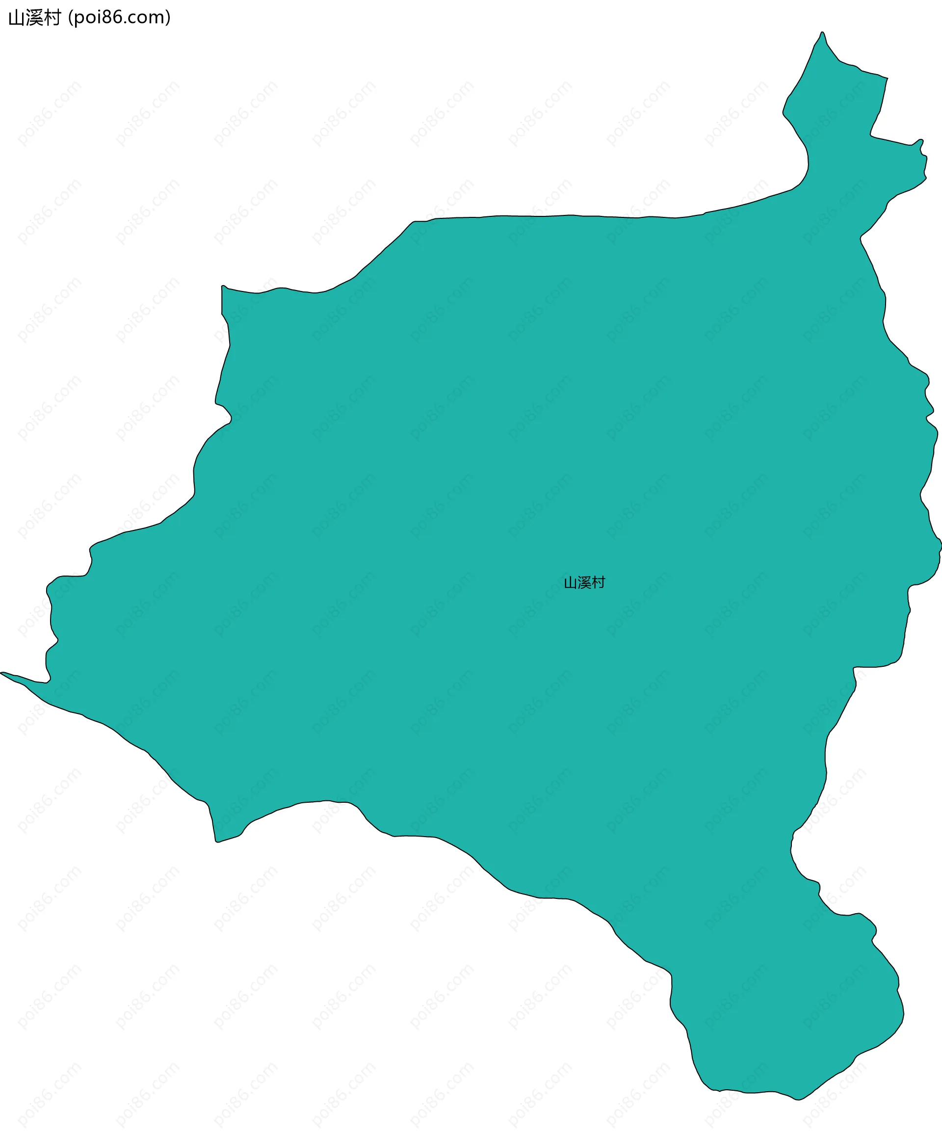 山溪村边界地图