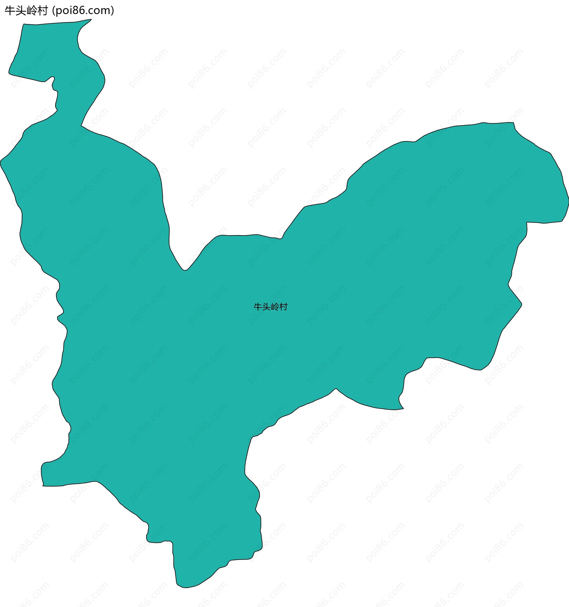 牛头岭村边界地图