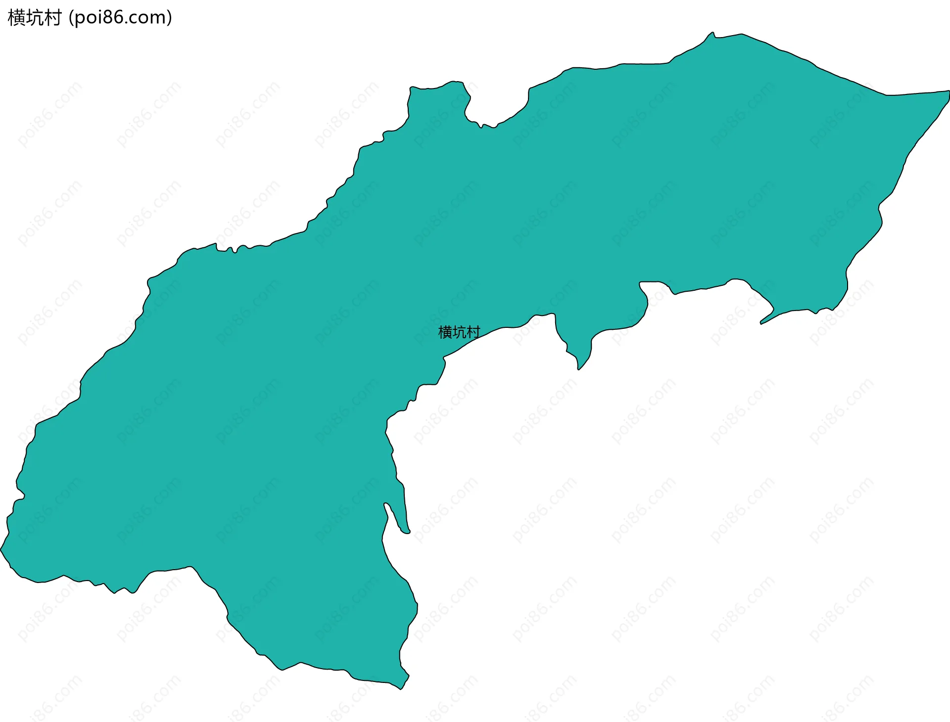 横坑村边界地图