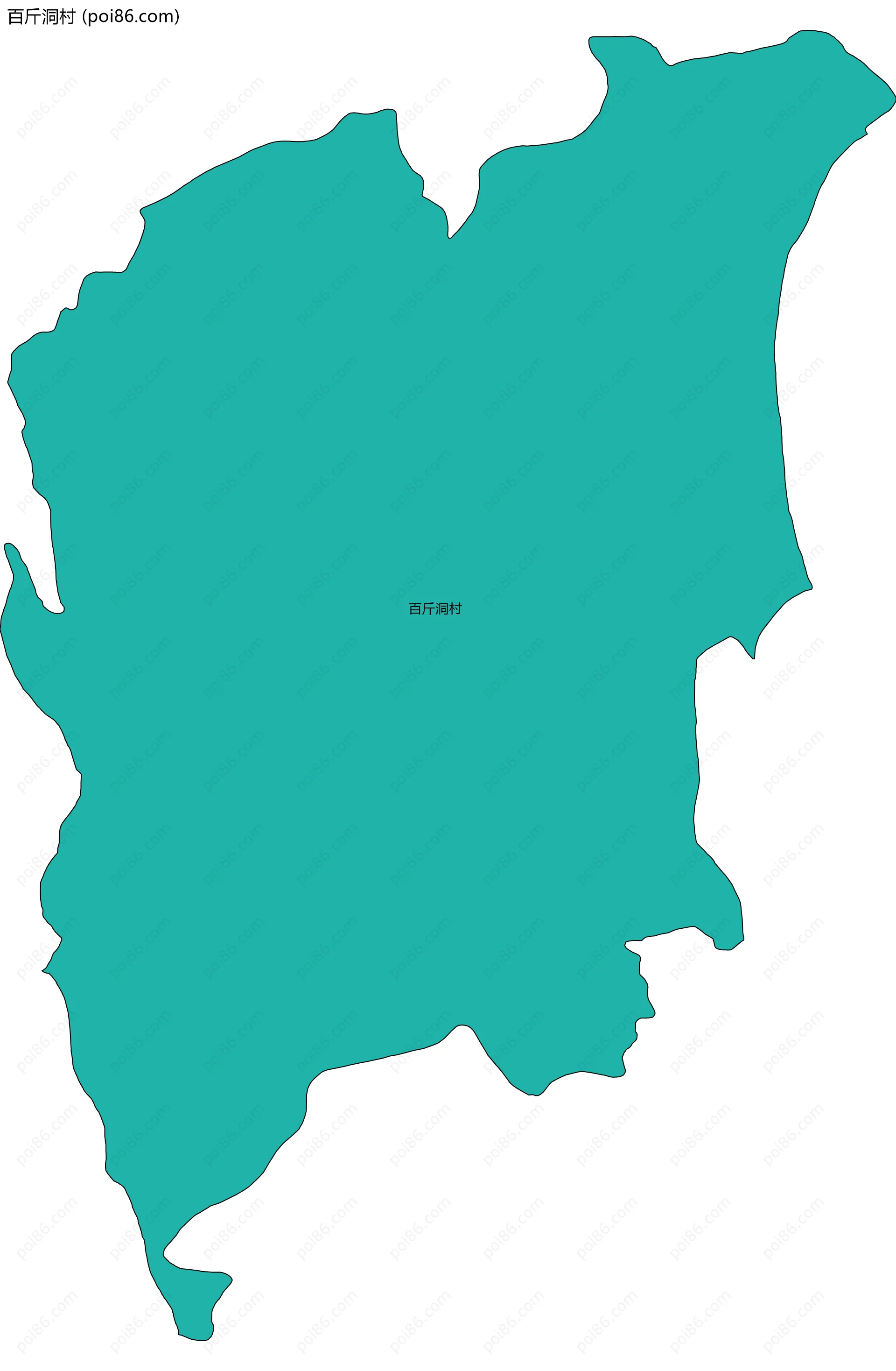 百斤洞村边界地图