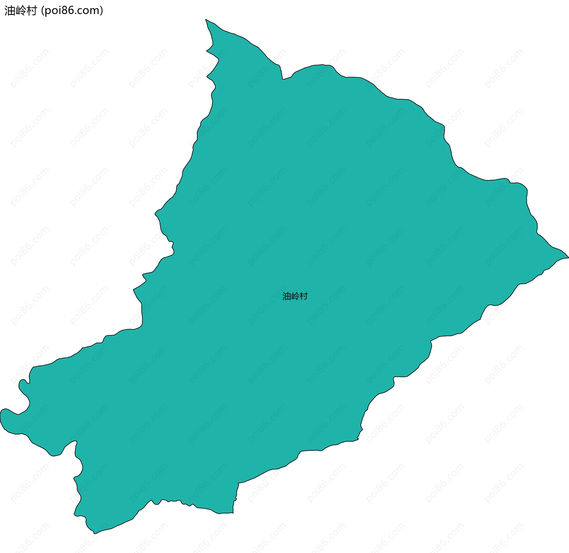 油岭村边界地图