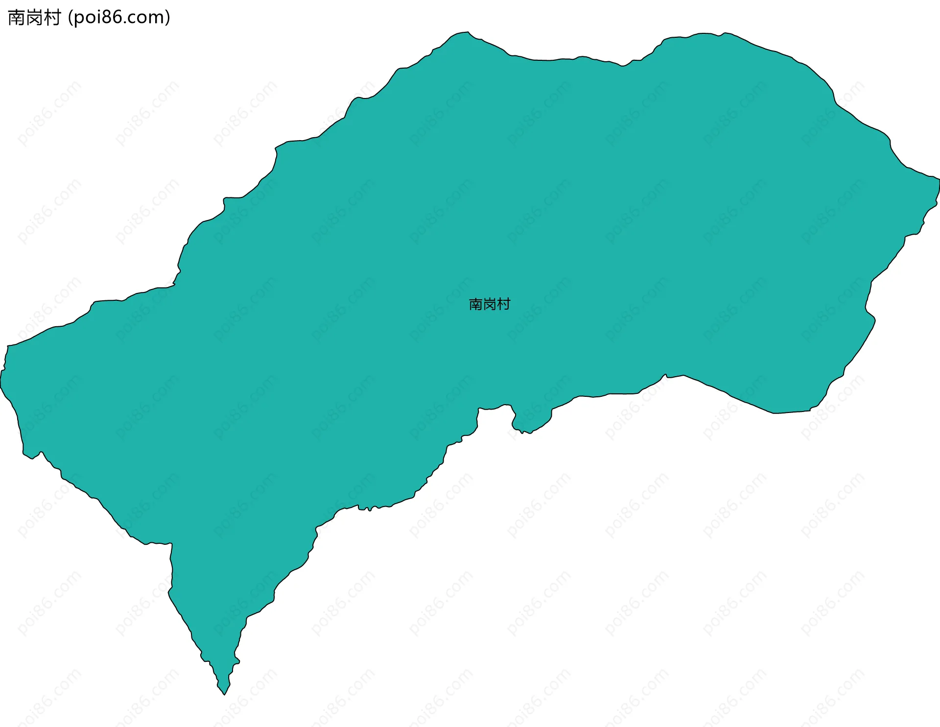 南岗村边界地图