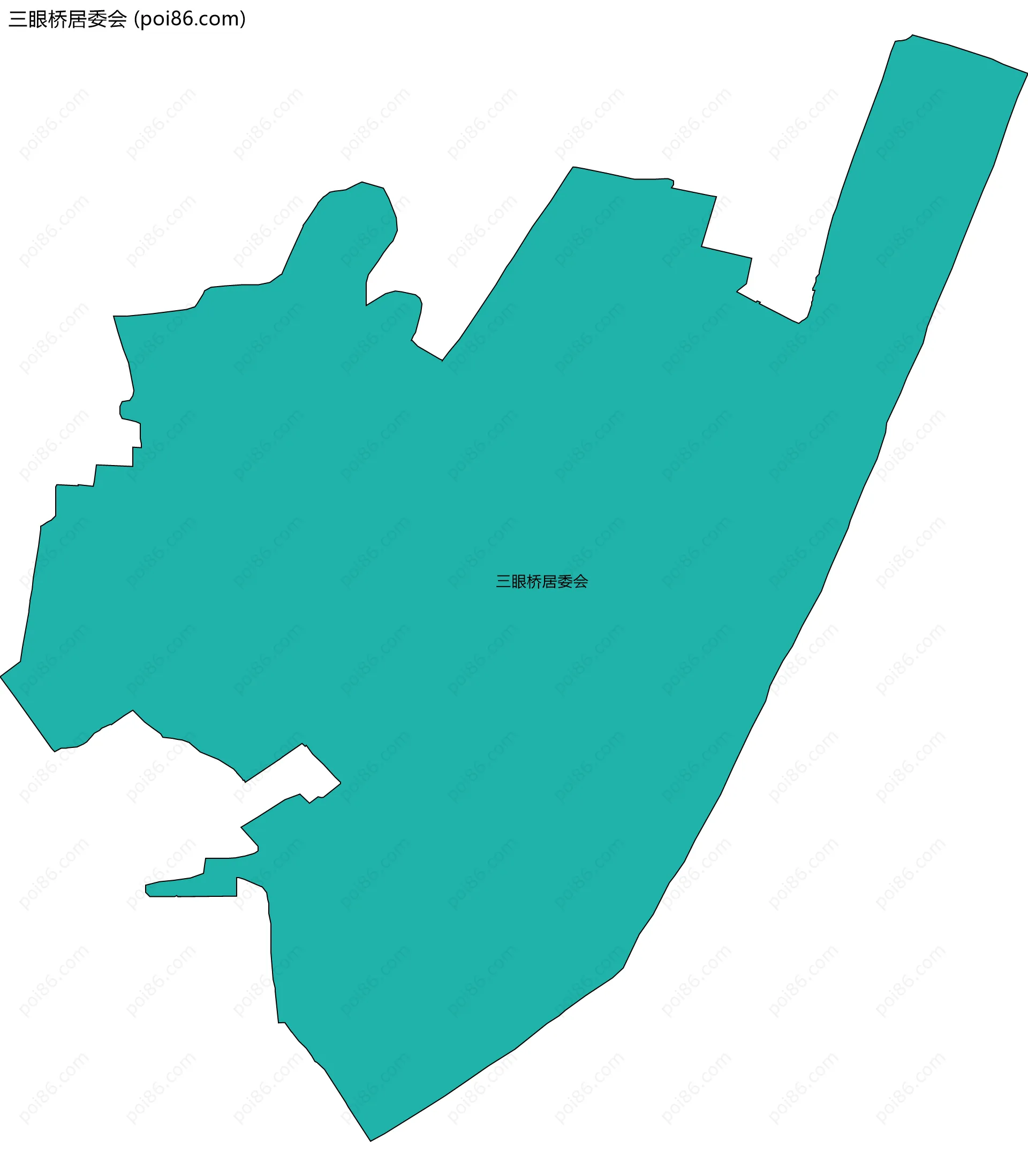 三眼桥居委会边界地图