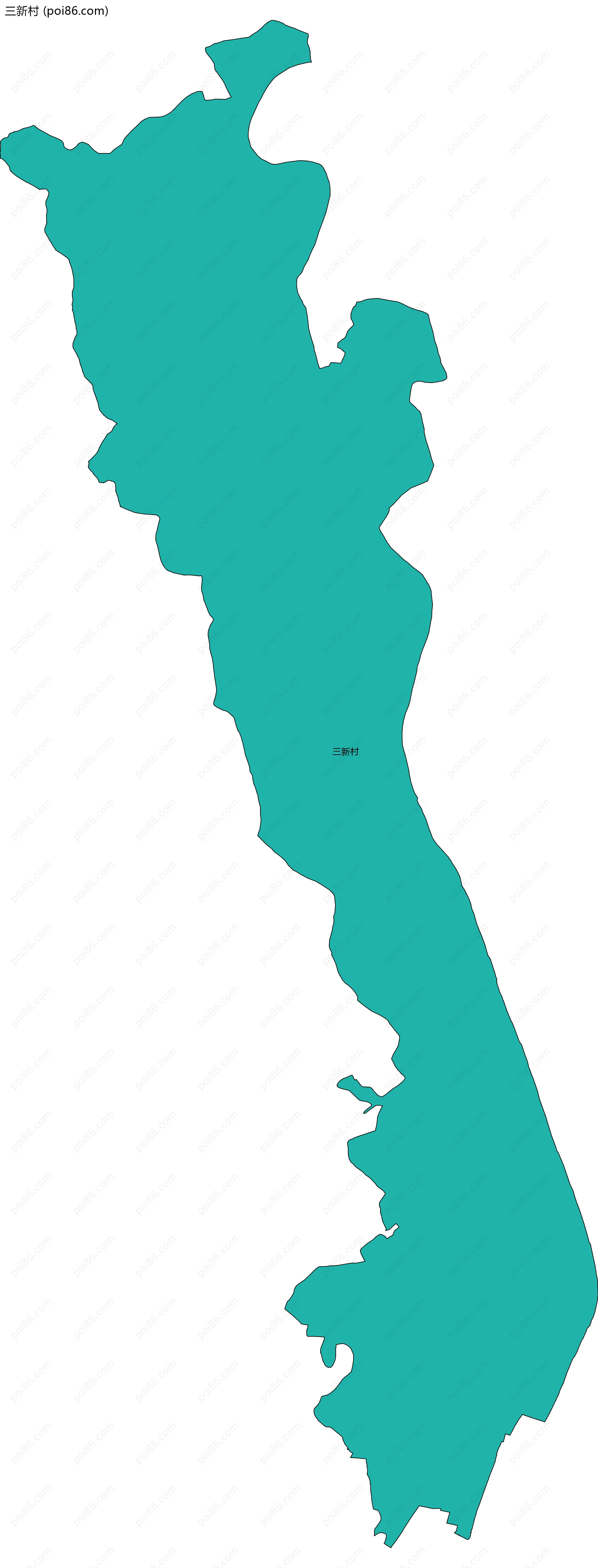 三新村边界地图