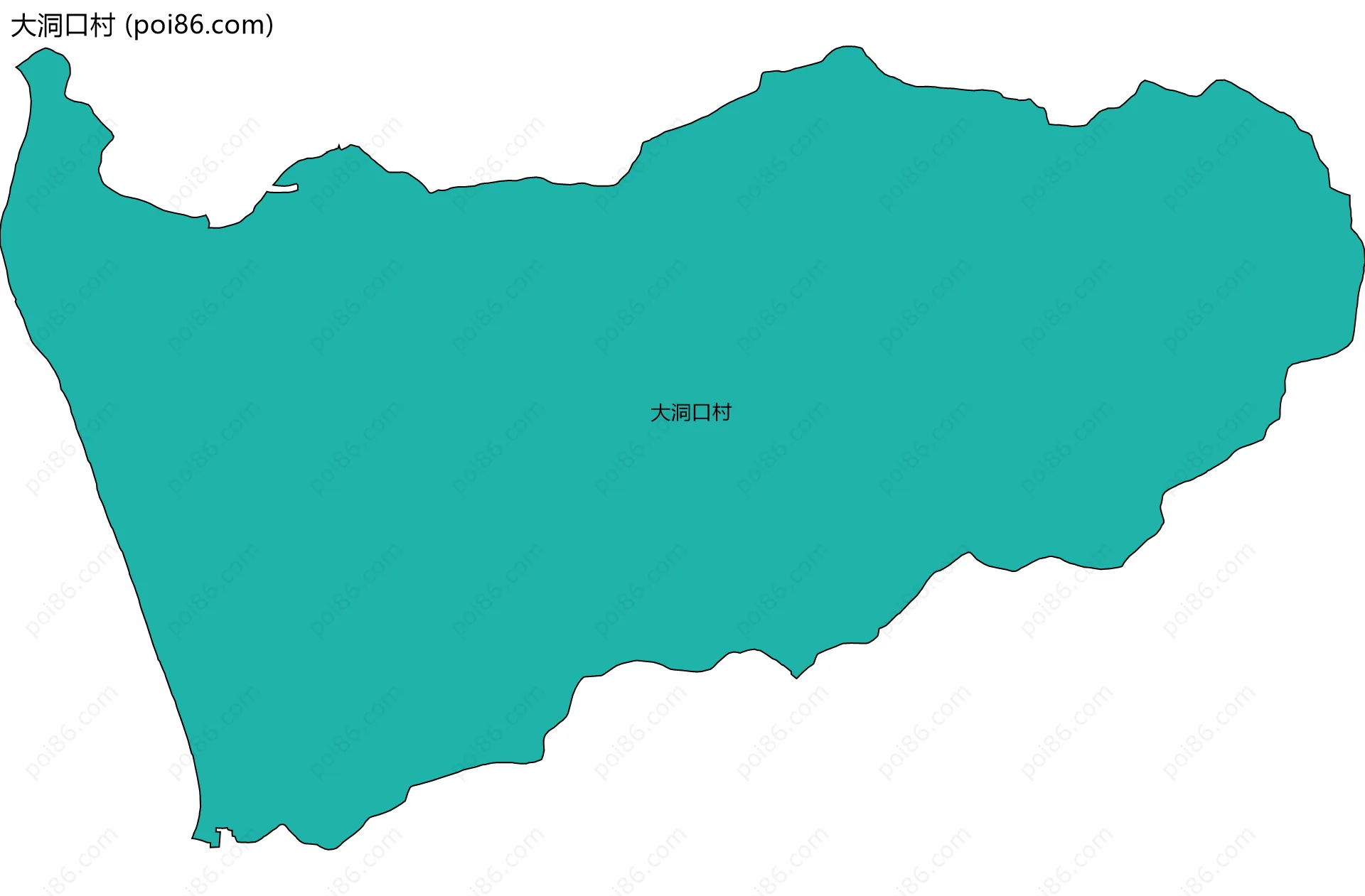 大洞口村边界地图