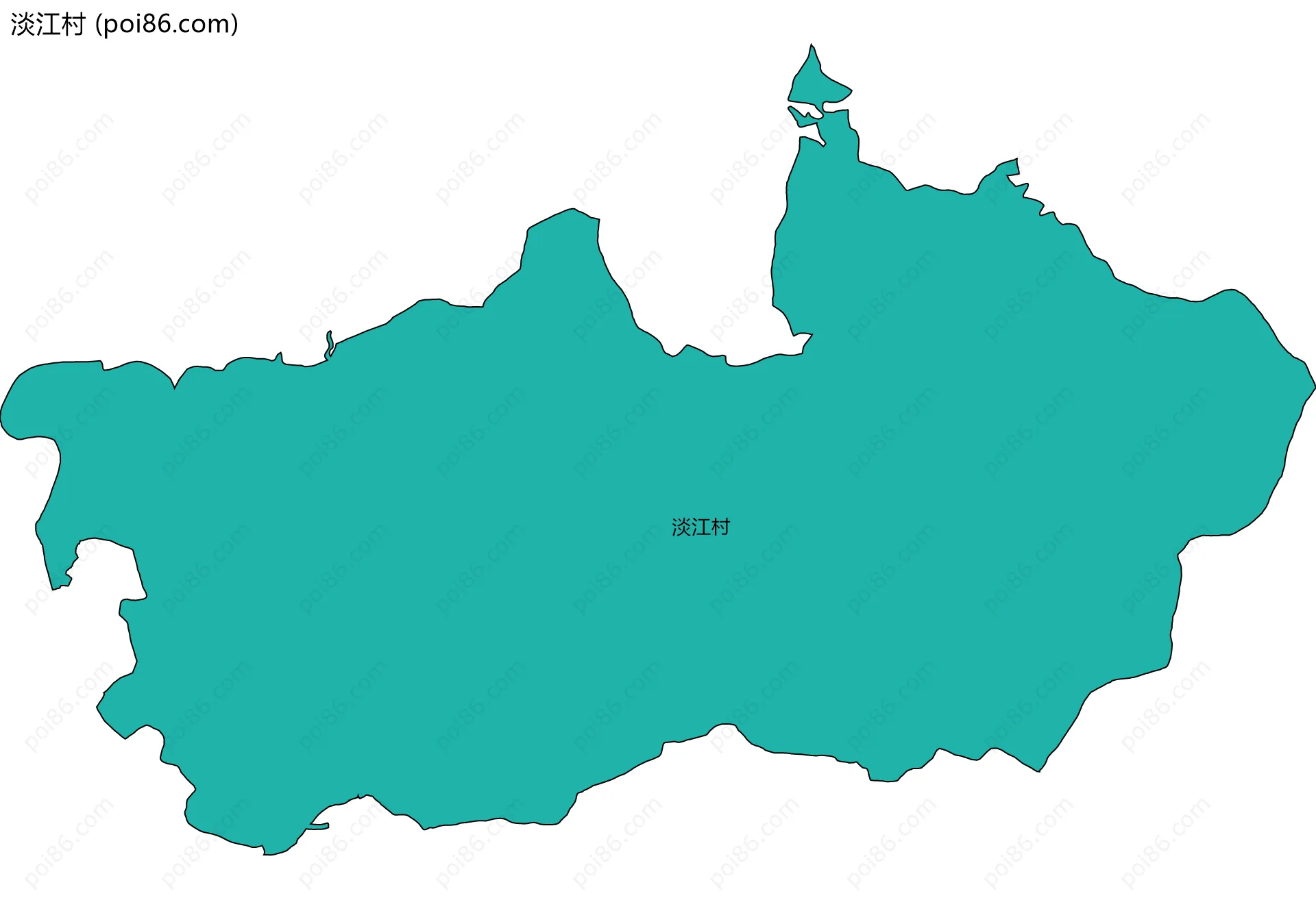 淡江村边界地图