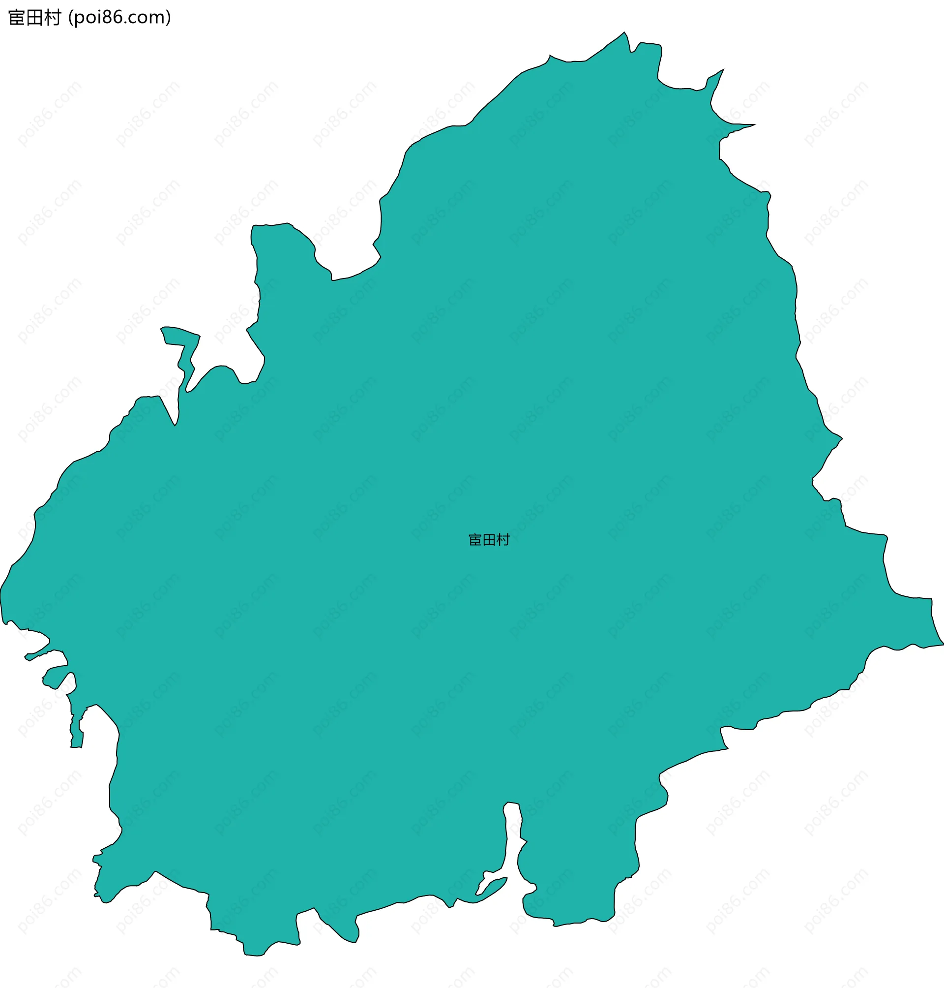 宦田村边界地图