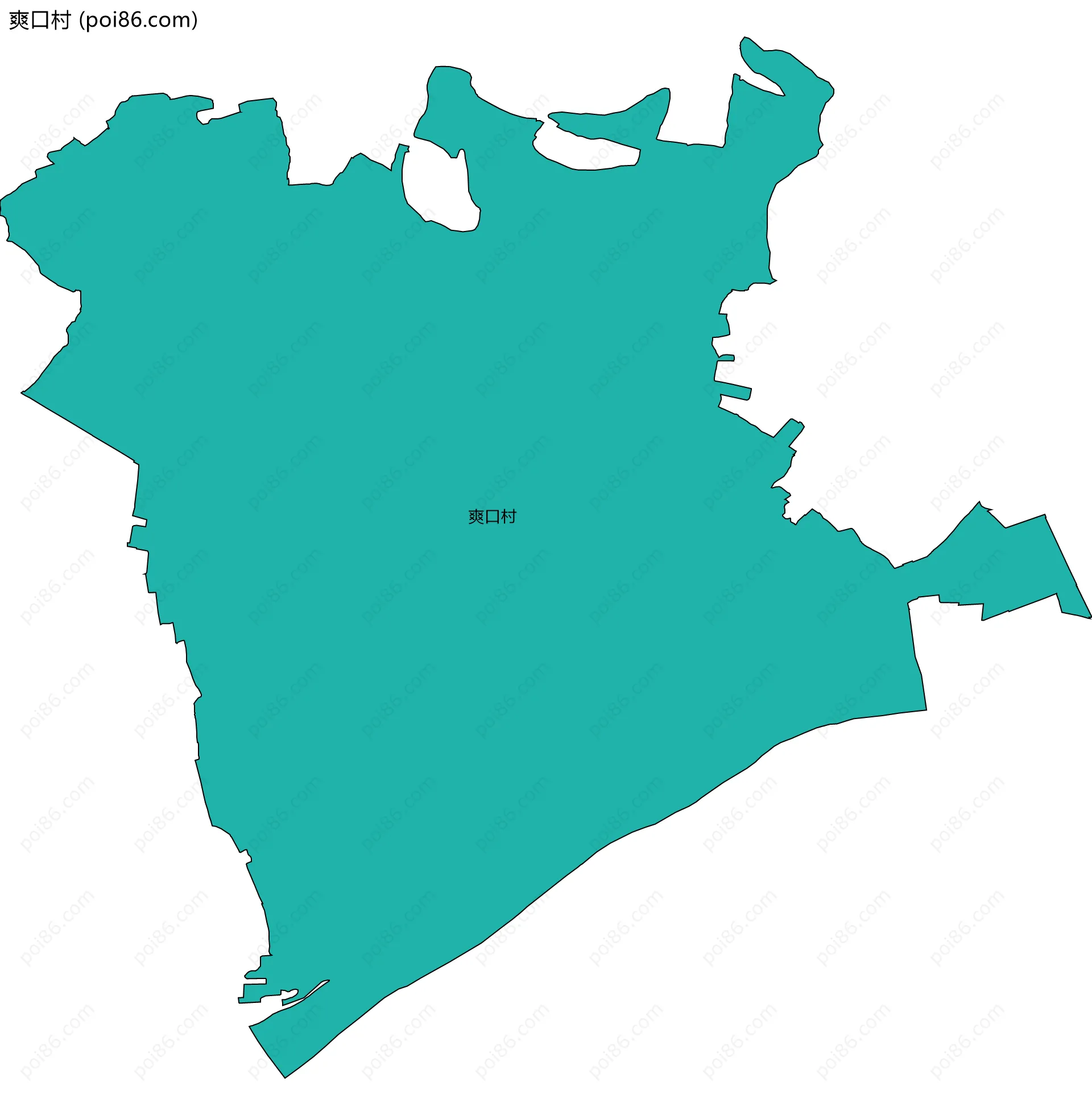 爽口村边界地图
