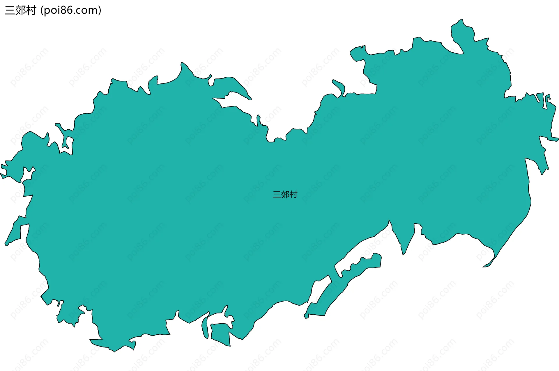 三郊村边界地图