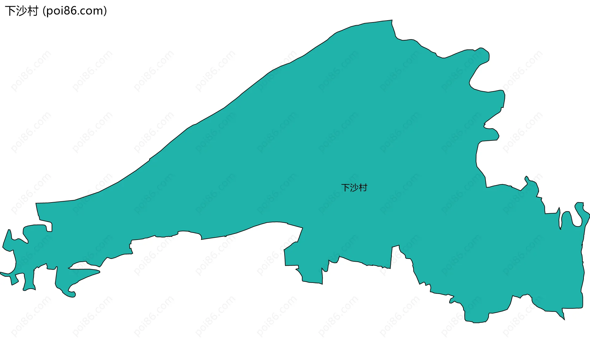 下沙村边界地图