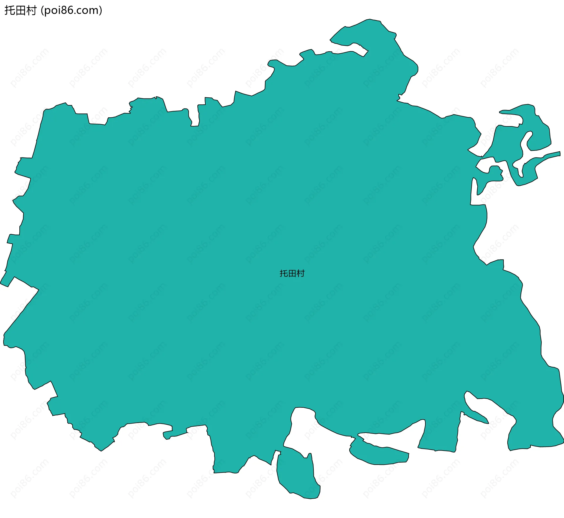 托田村边界地图