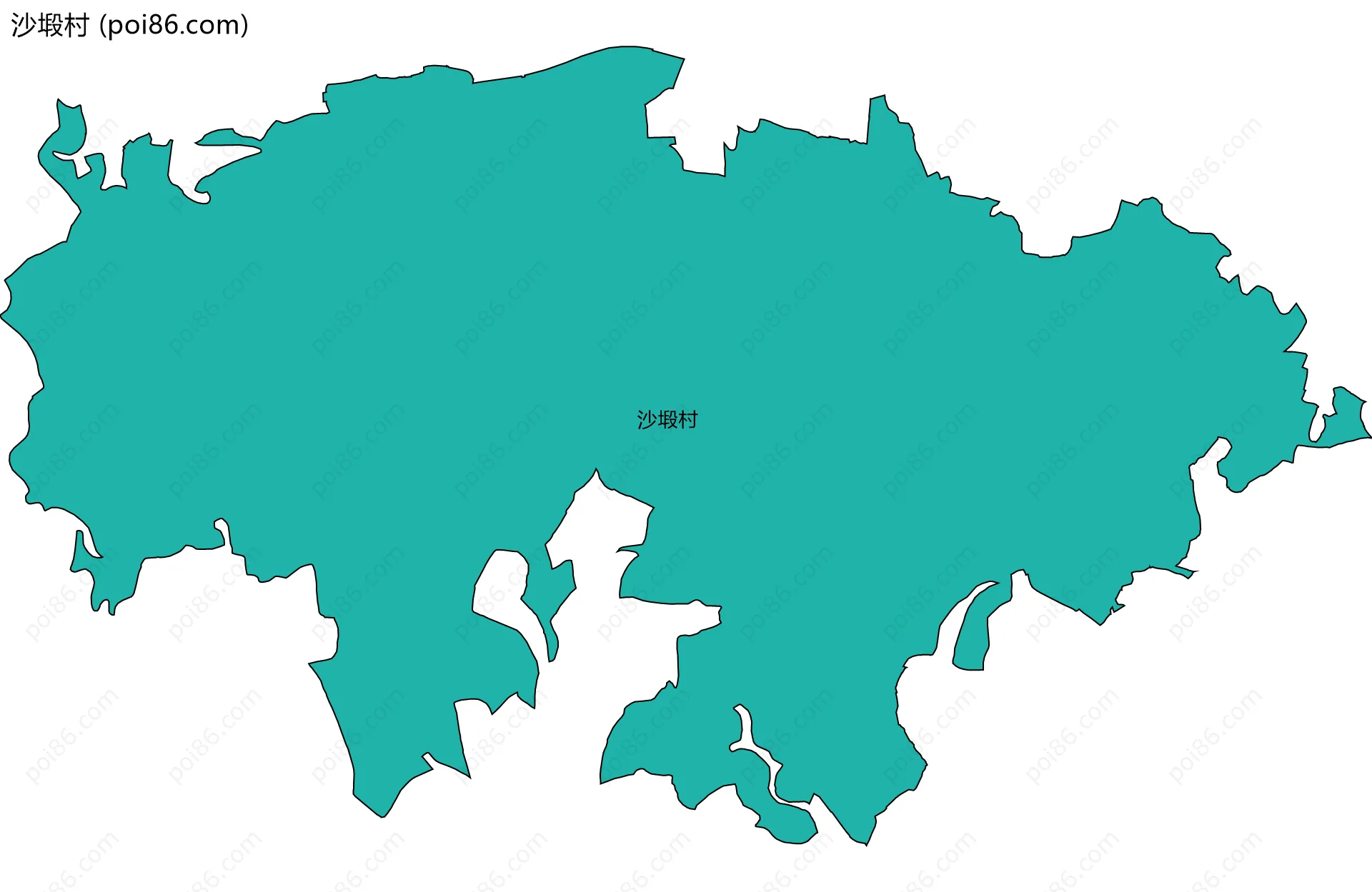 沙塅村边界地图