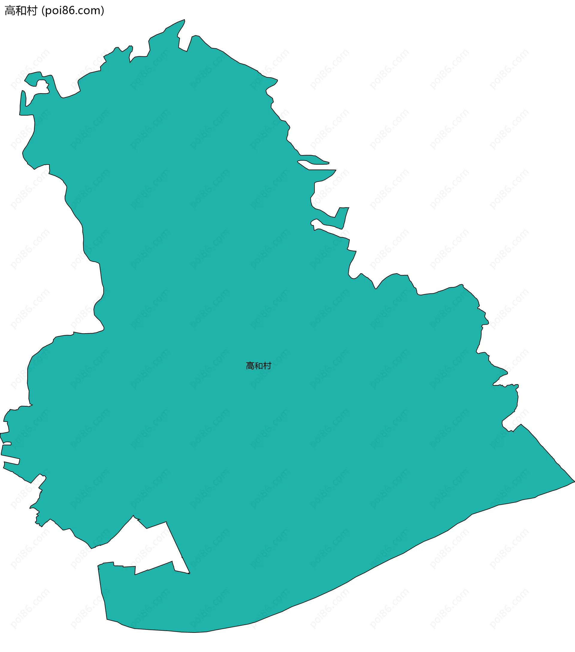 高和村边界地图