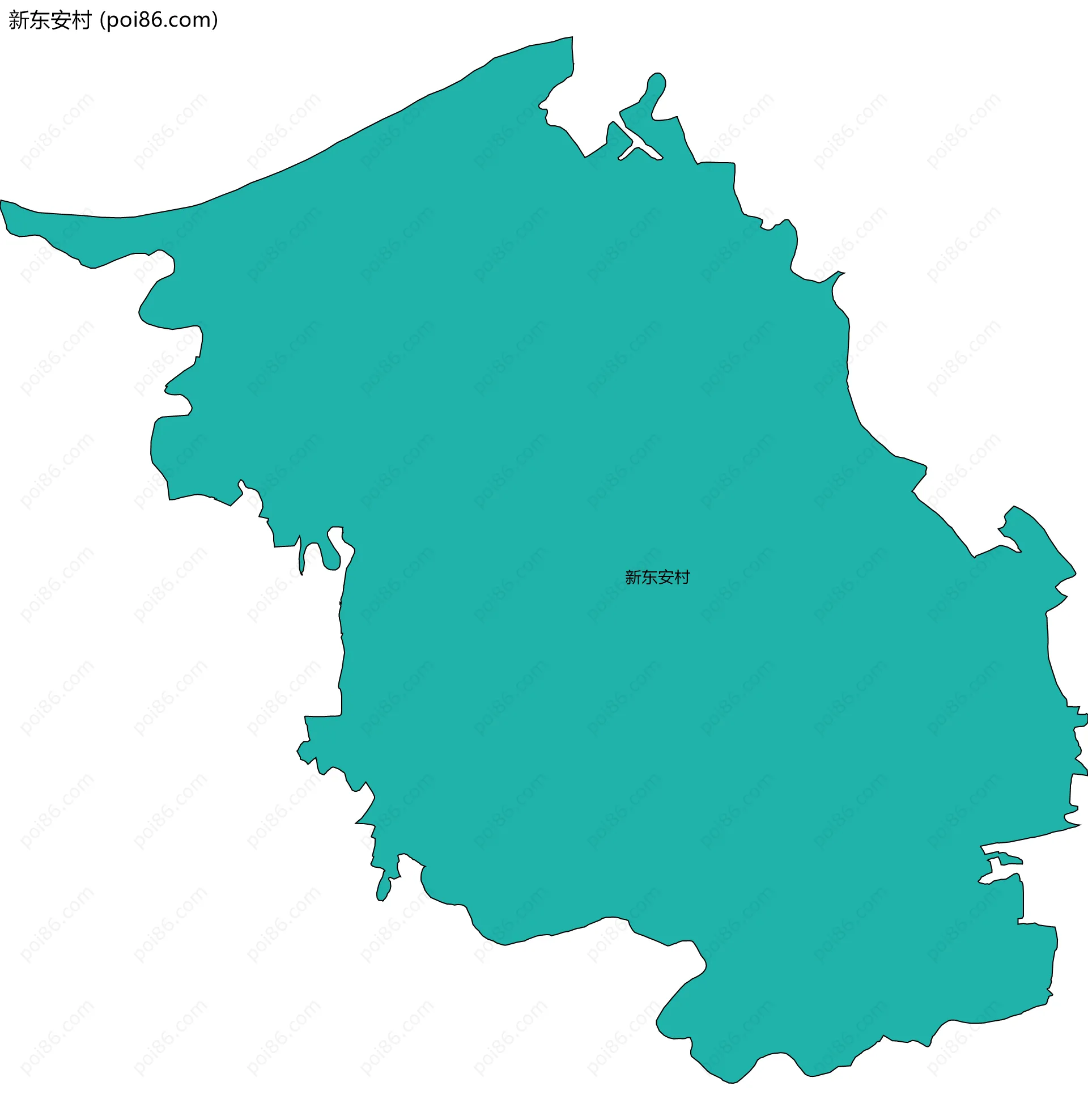 新东安村边界地图