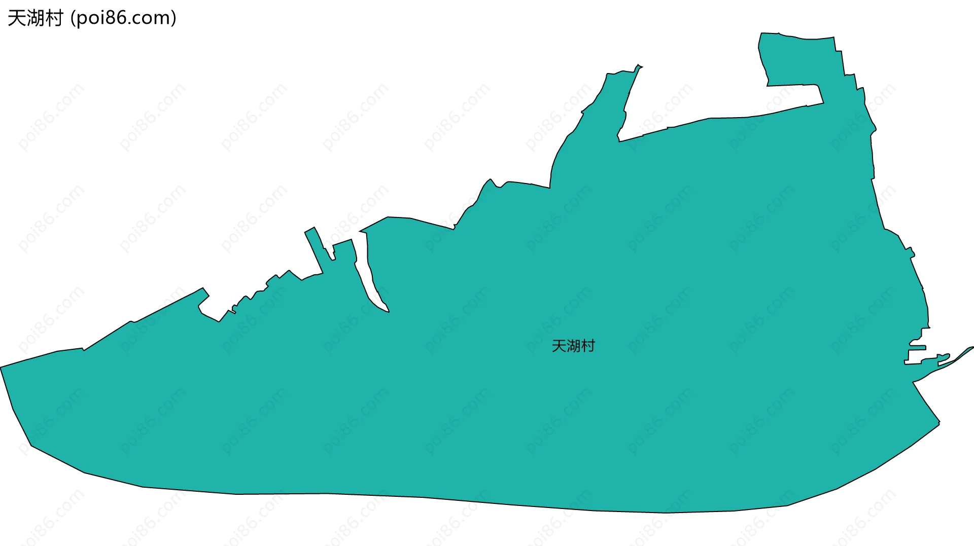 天湖村边界地图
