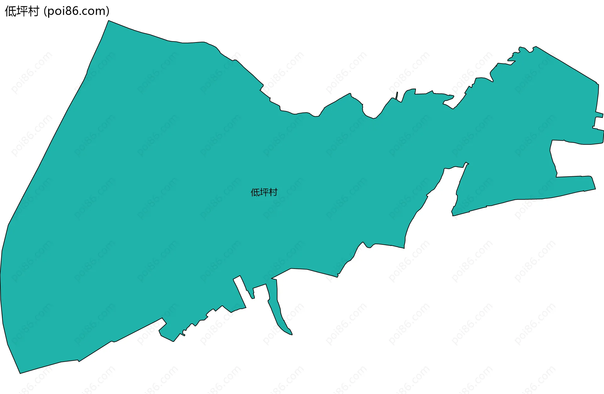 低坪村边界地图