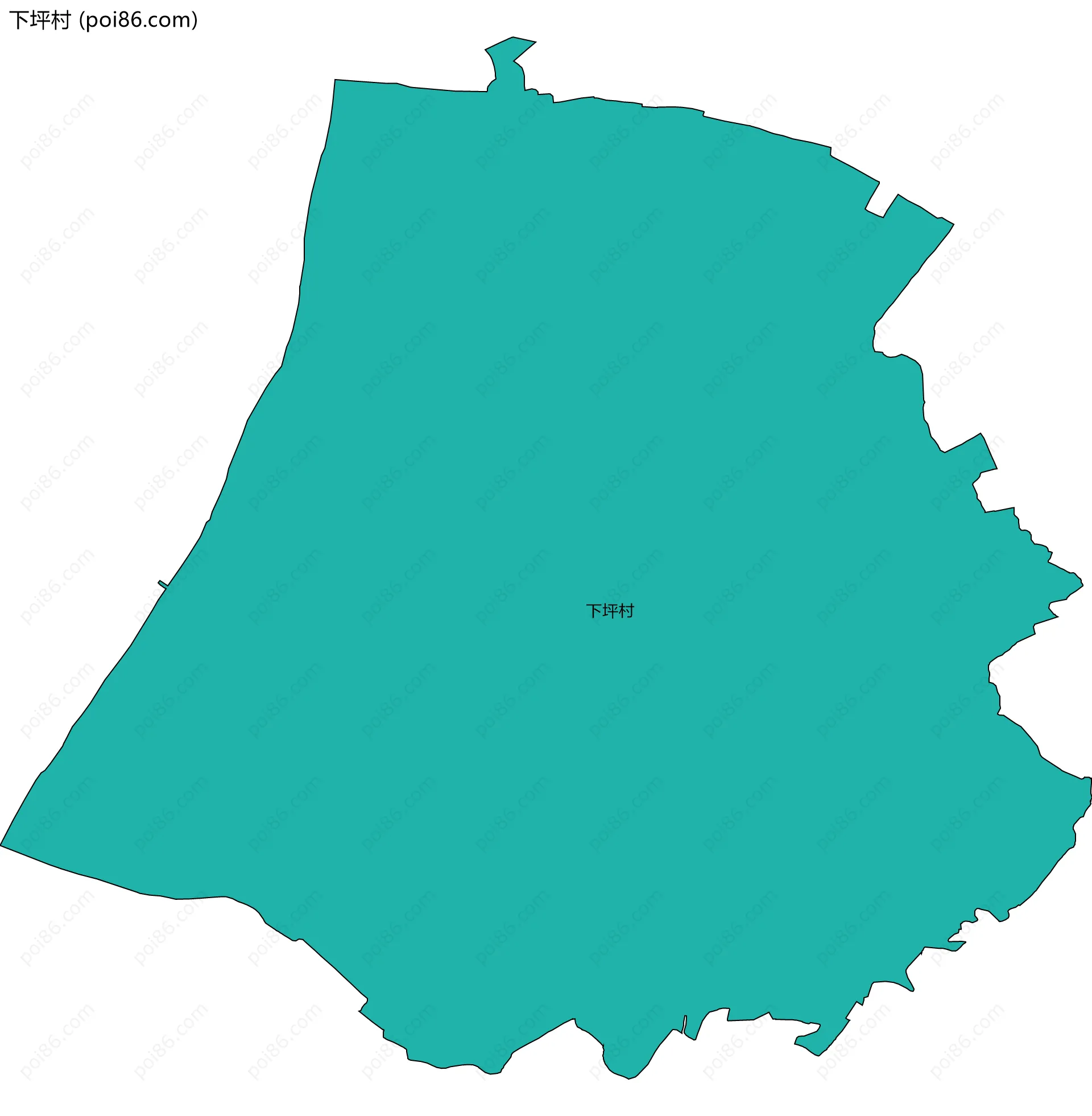 下坪村边界地图