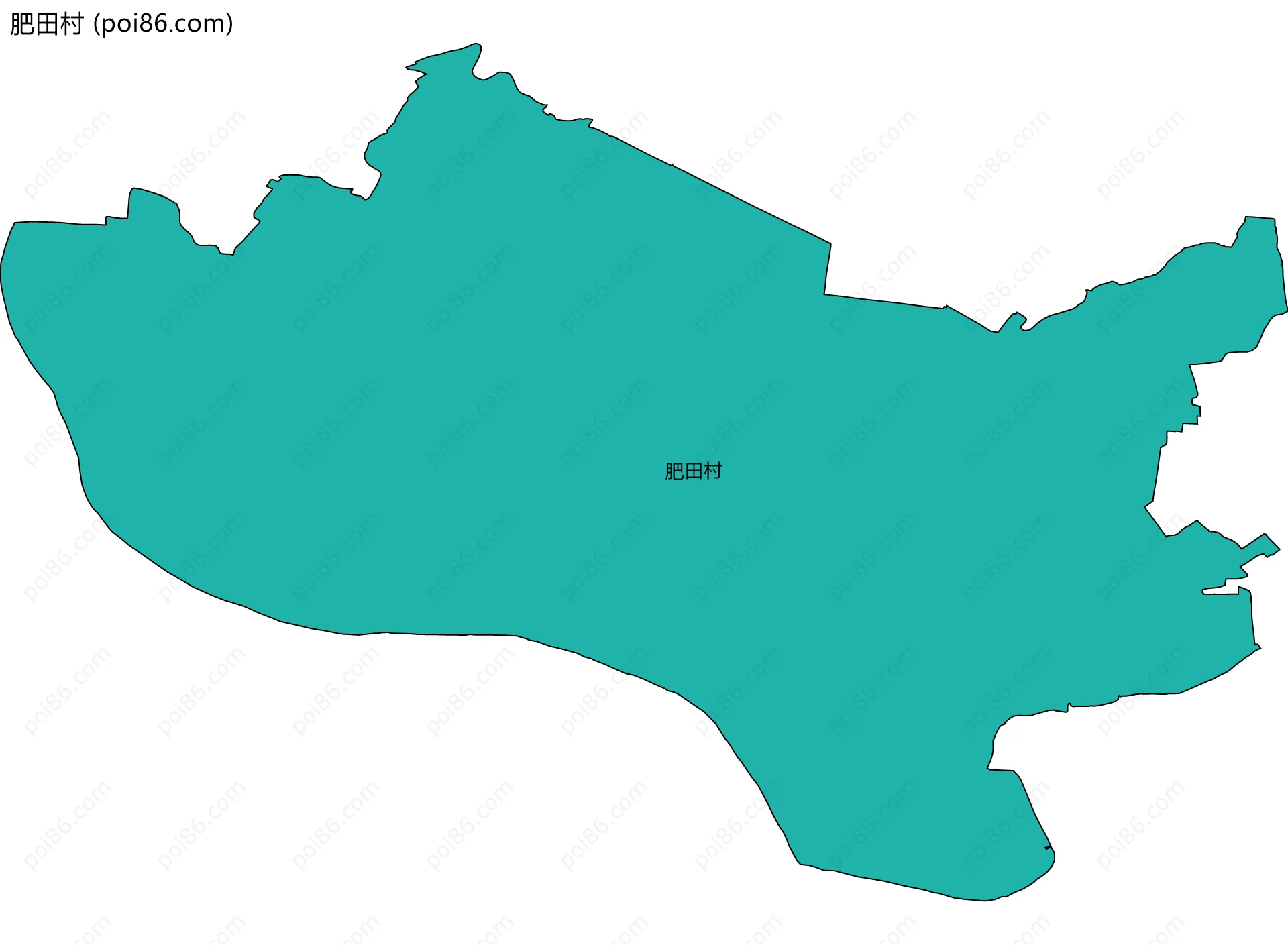 肥田村边界地图
